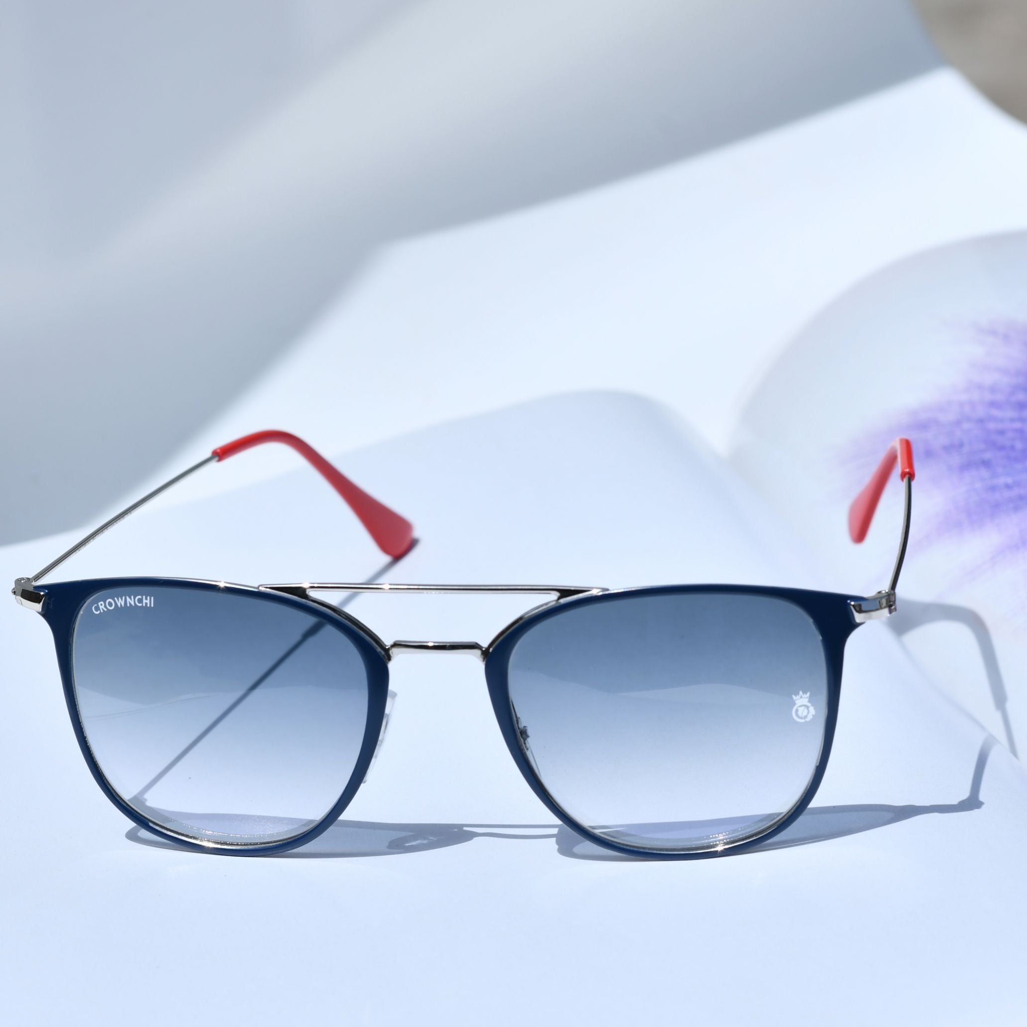 Kepler Silver Blue Gradient Square Edition Sunglasses
