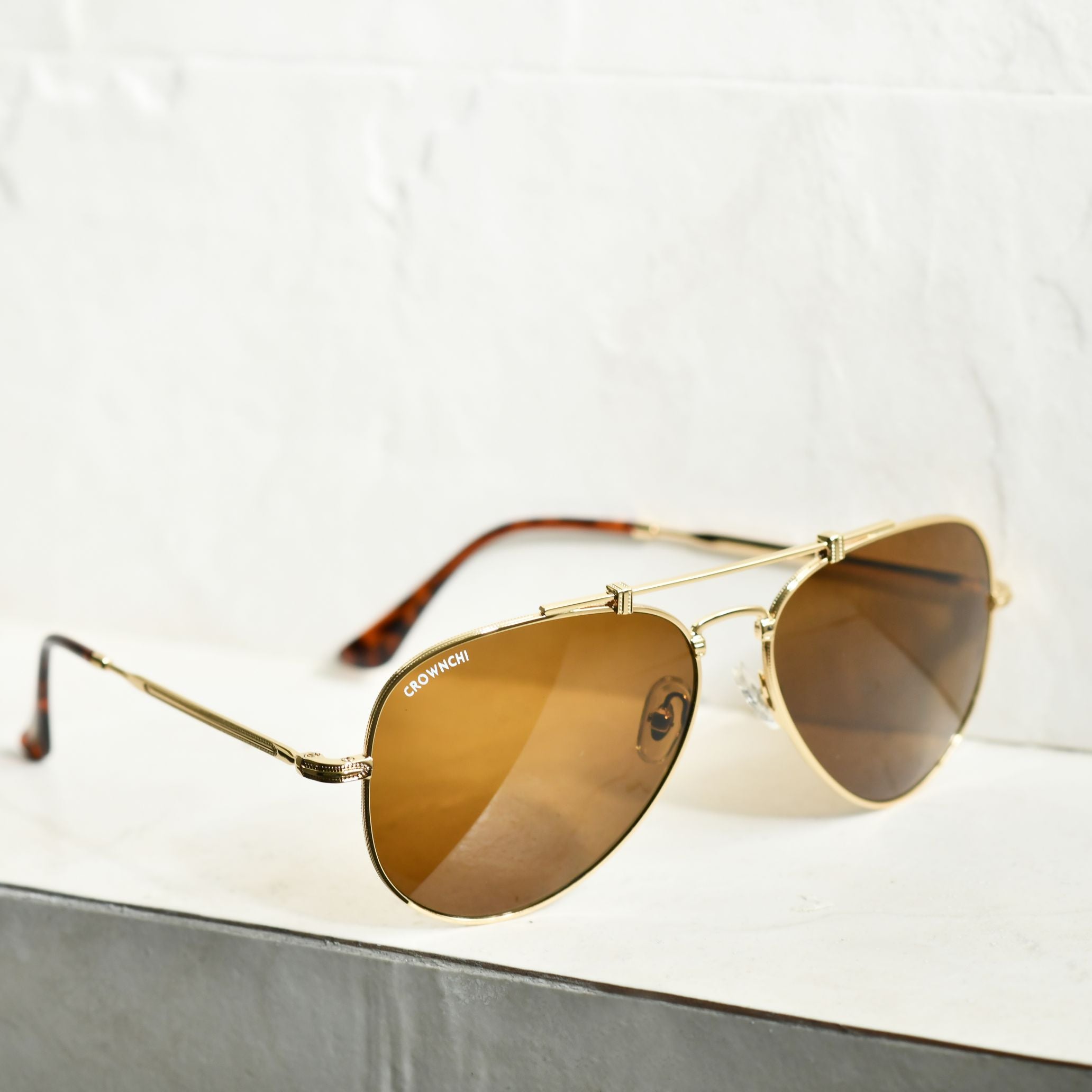 Wingman Gold Brown Pilot Edition Sunglasses