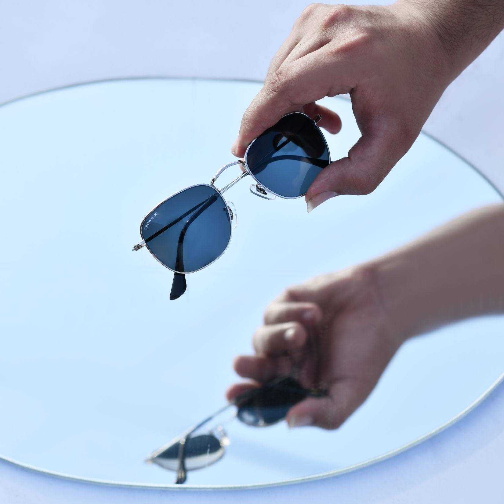 Lucas Silver Black Round Edition Sunglasses