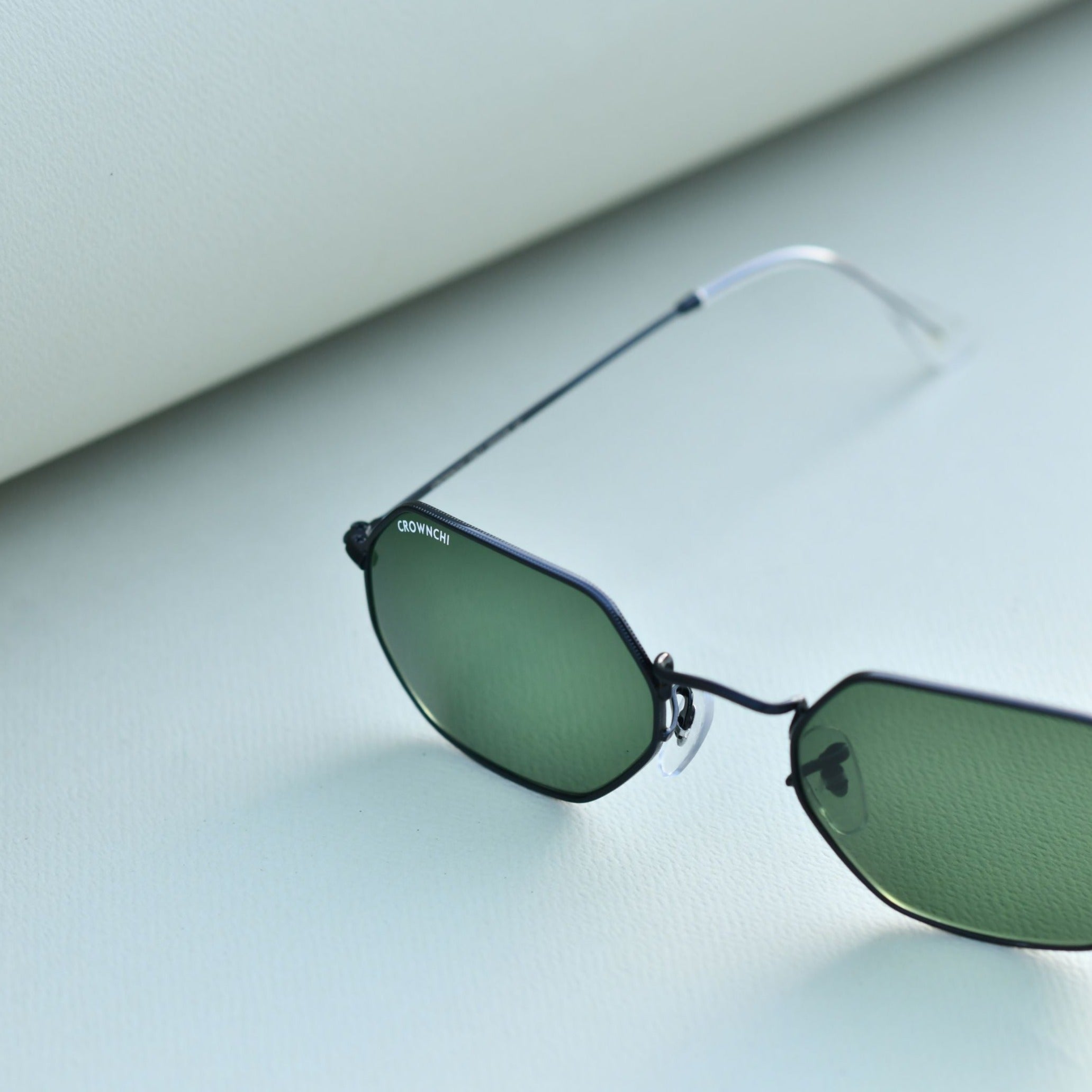 Marcus Black Green Rectangle Edition Sunglasses