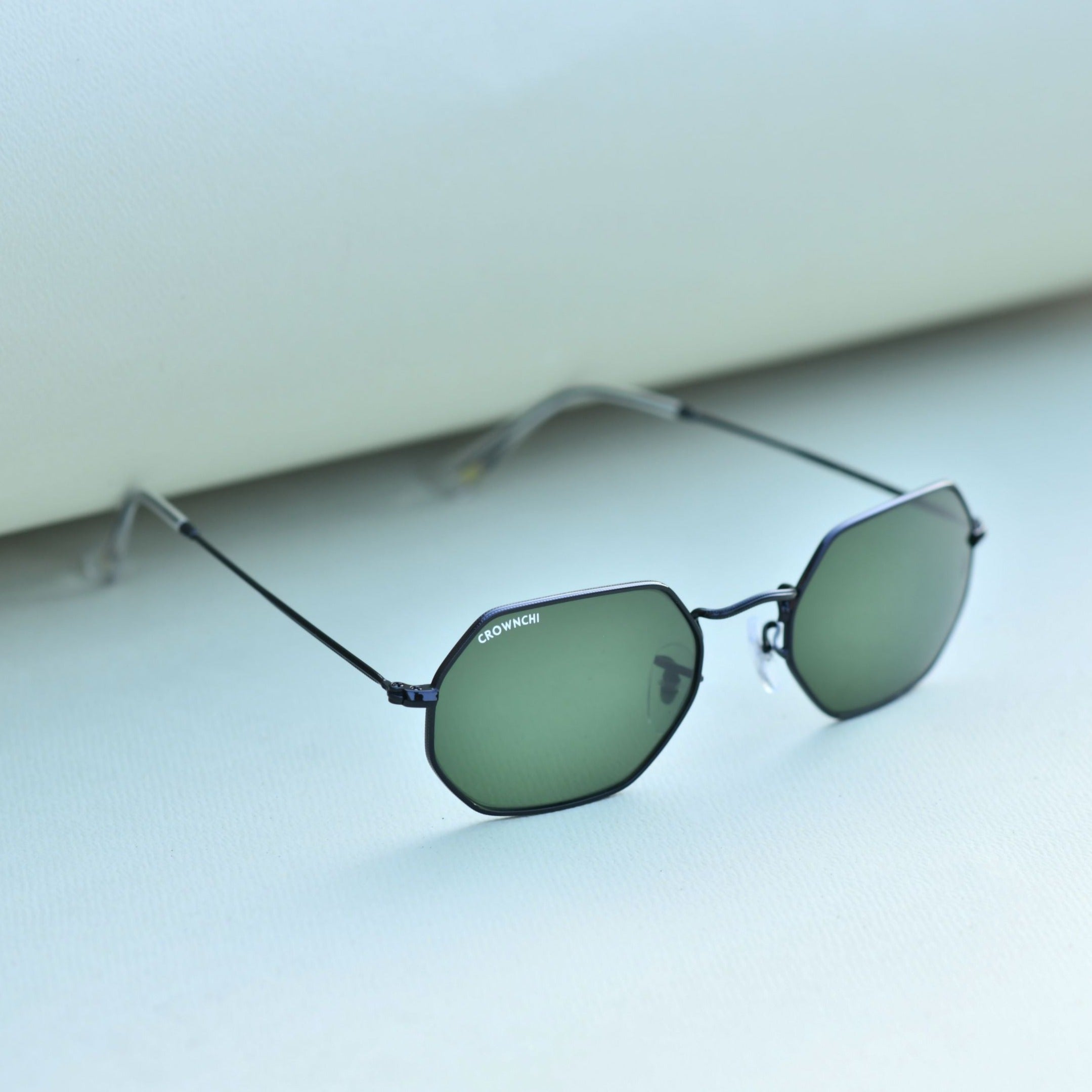 Marcus Black Green Rectangle Edition Sunglasses
