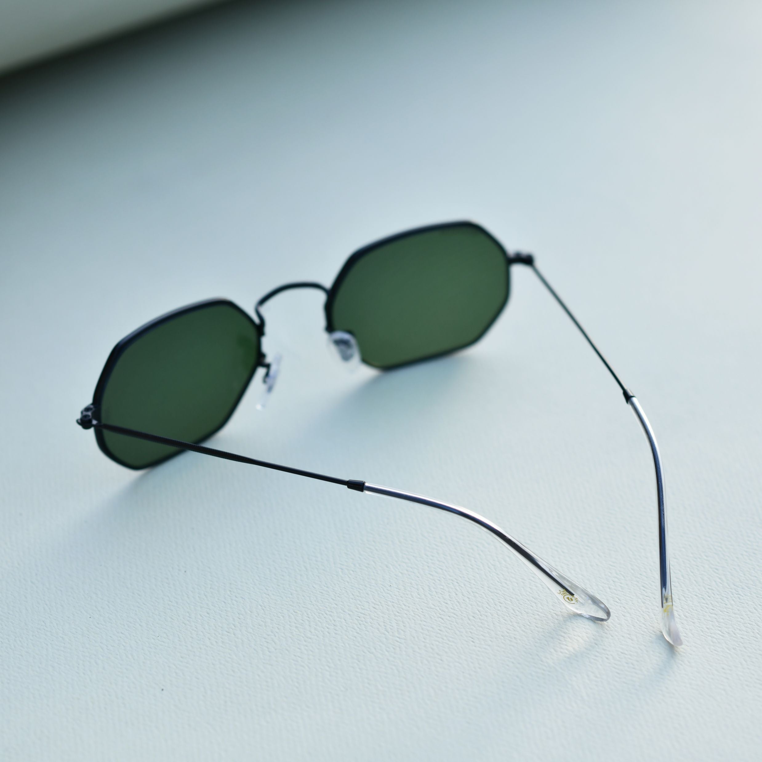 Marcus Black Green Rectangle Edition Sunglasses