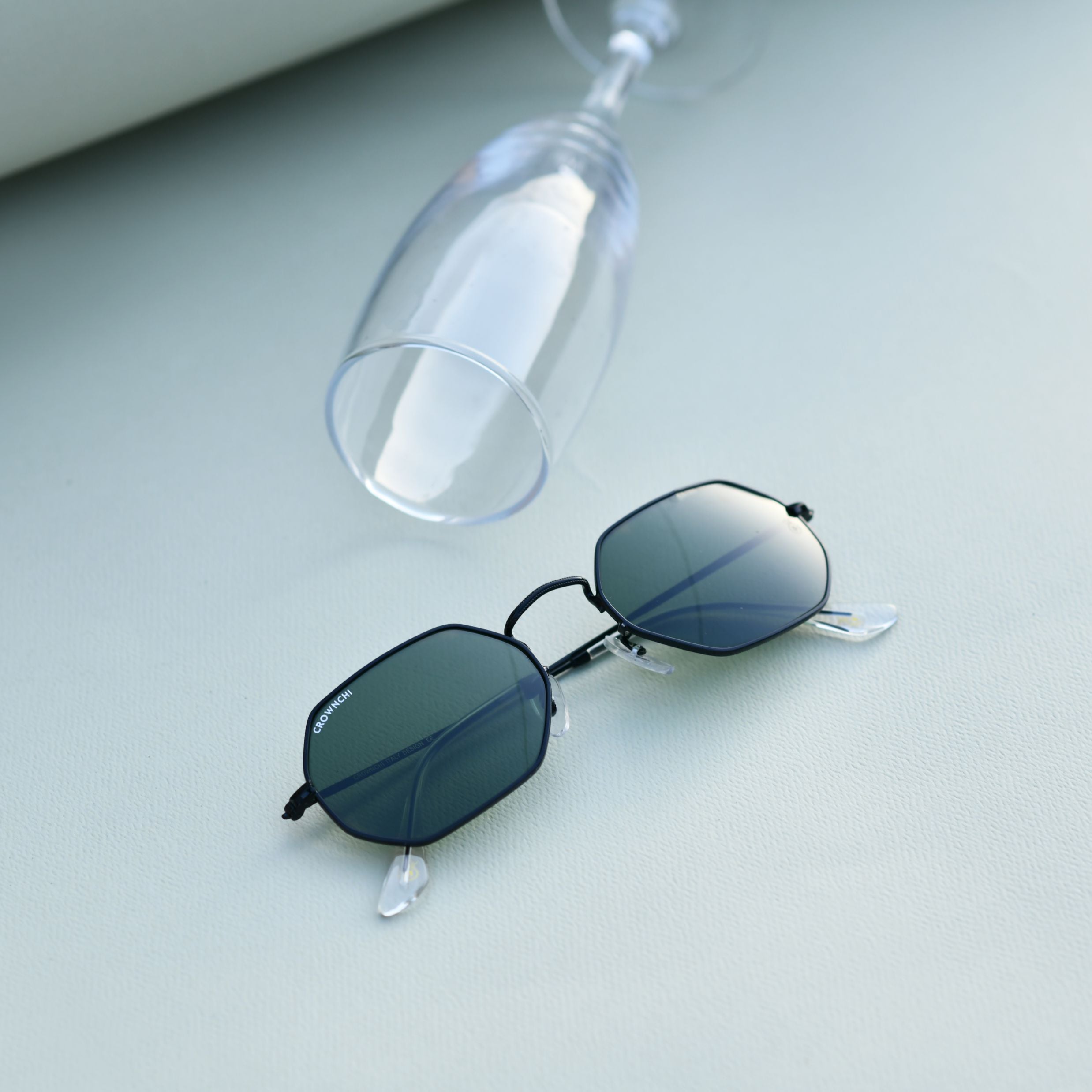 Marcus Black Green Rectangle Edition Sunglasses