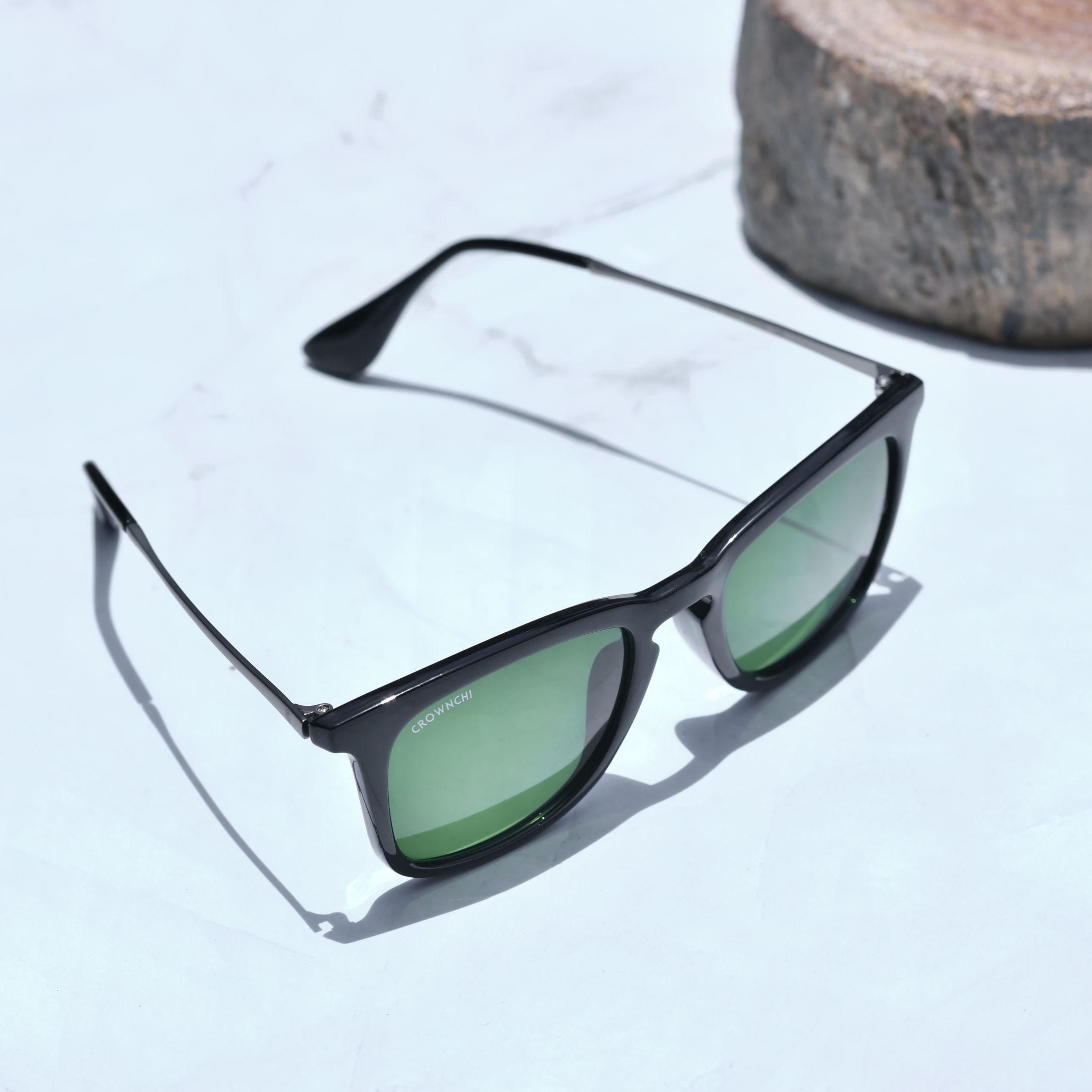 Sparrow Black Green Square Edition Sunglasses