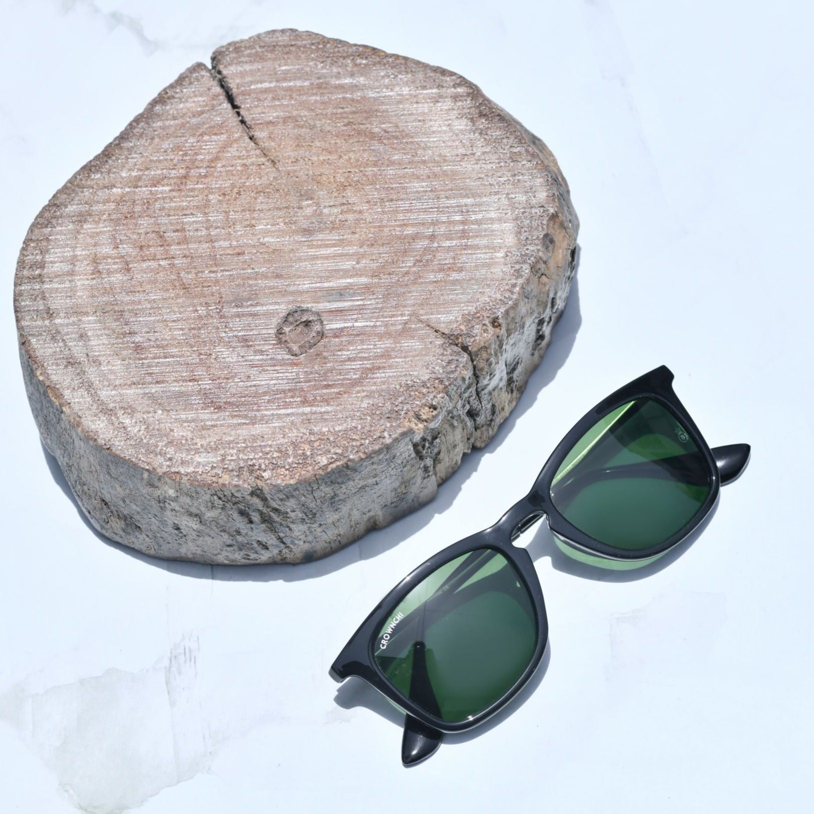 Sparrow Black Green Square Edition Sunglasses