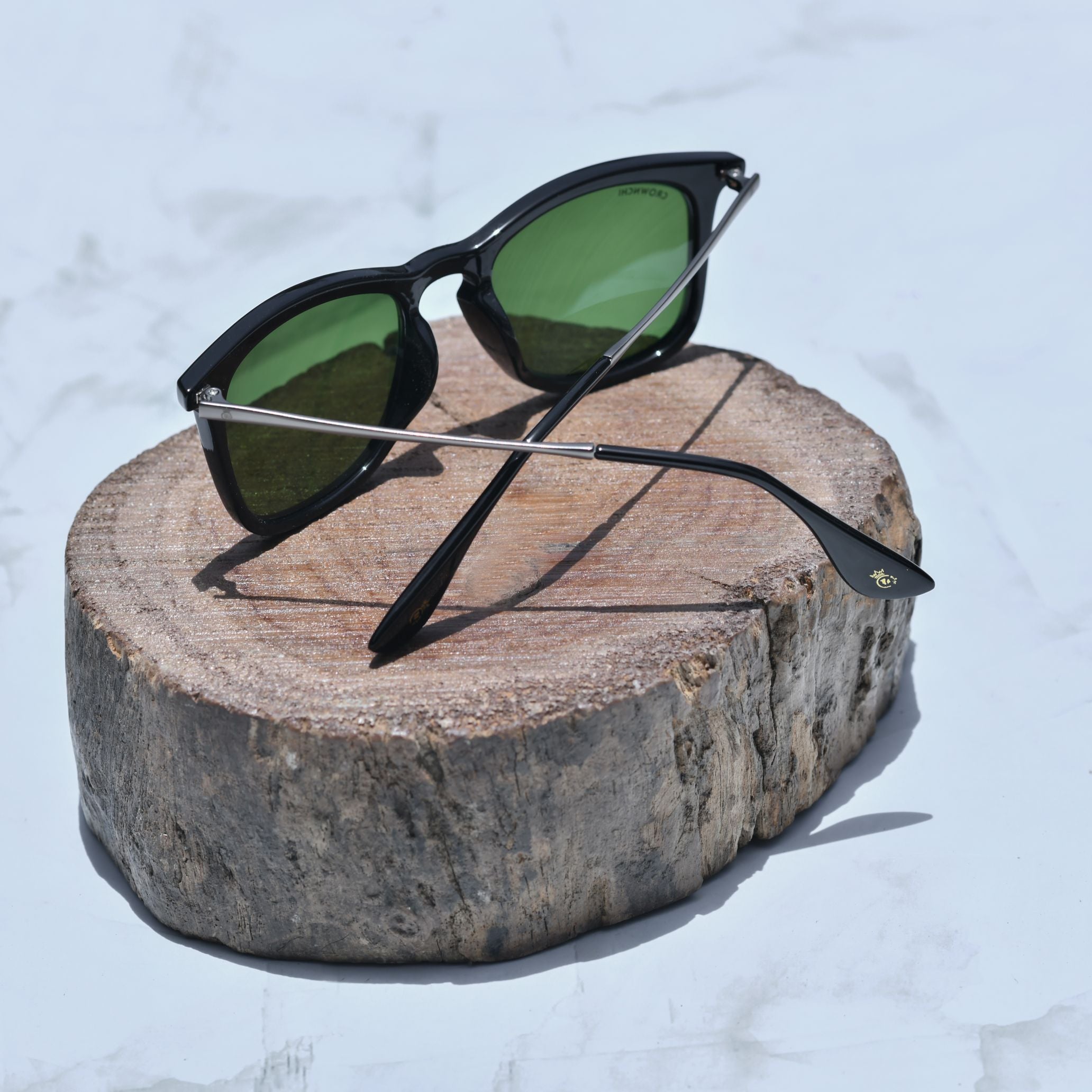 Sparrow Black Green Square Edition Sunglasses