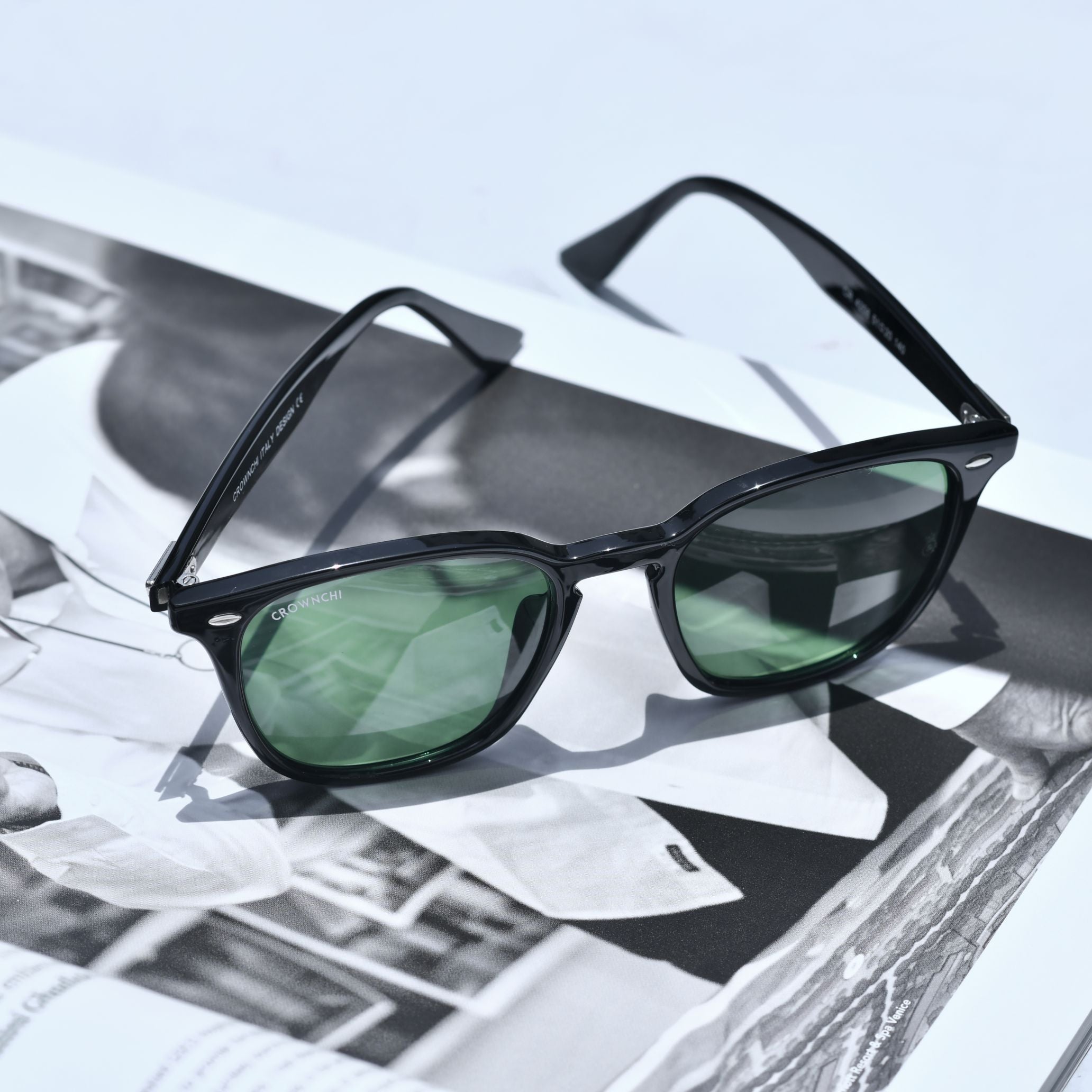 Asgard Black Green Square Edition Sunglasses