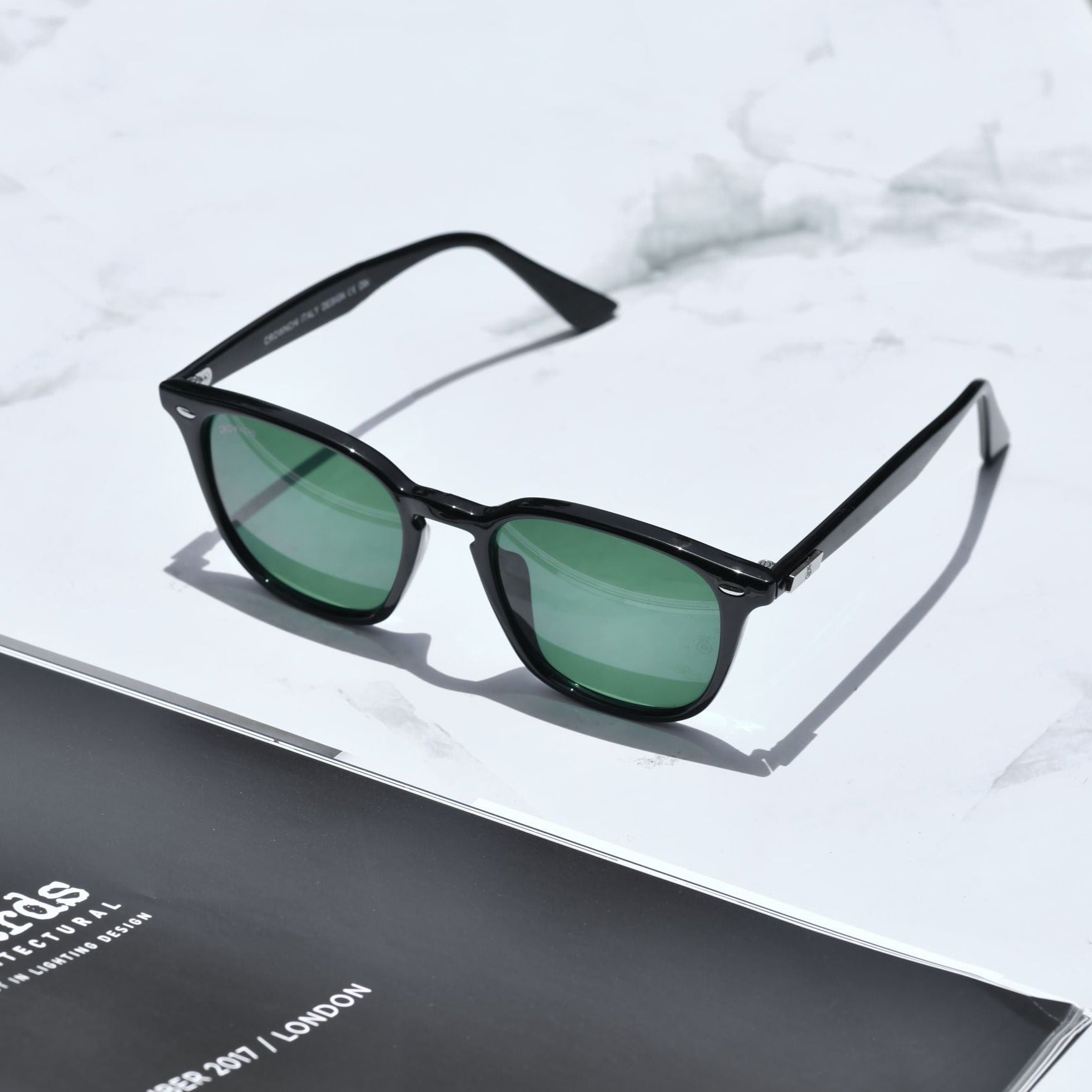 Asgard Black Green Square Edition Sunglasses