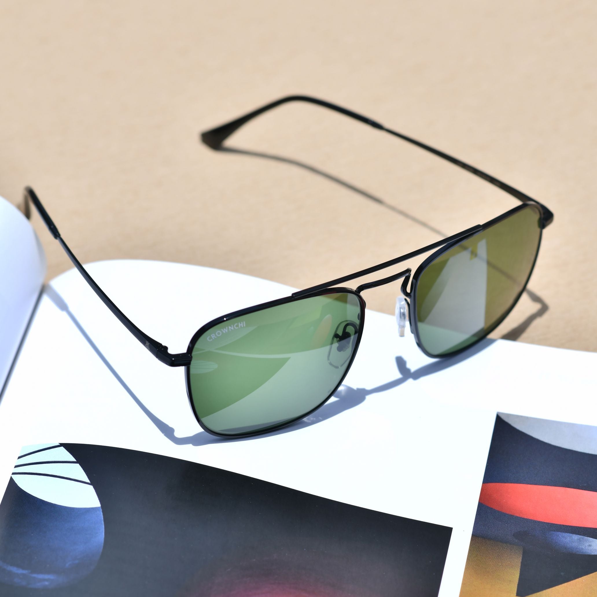 Denver Black Green Square Edition Sunglasses