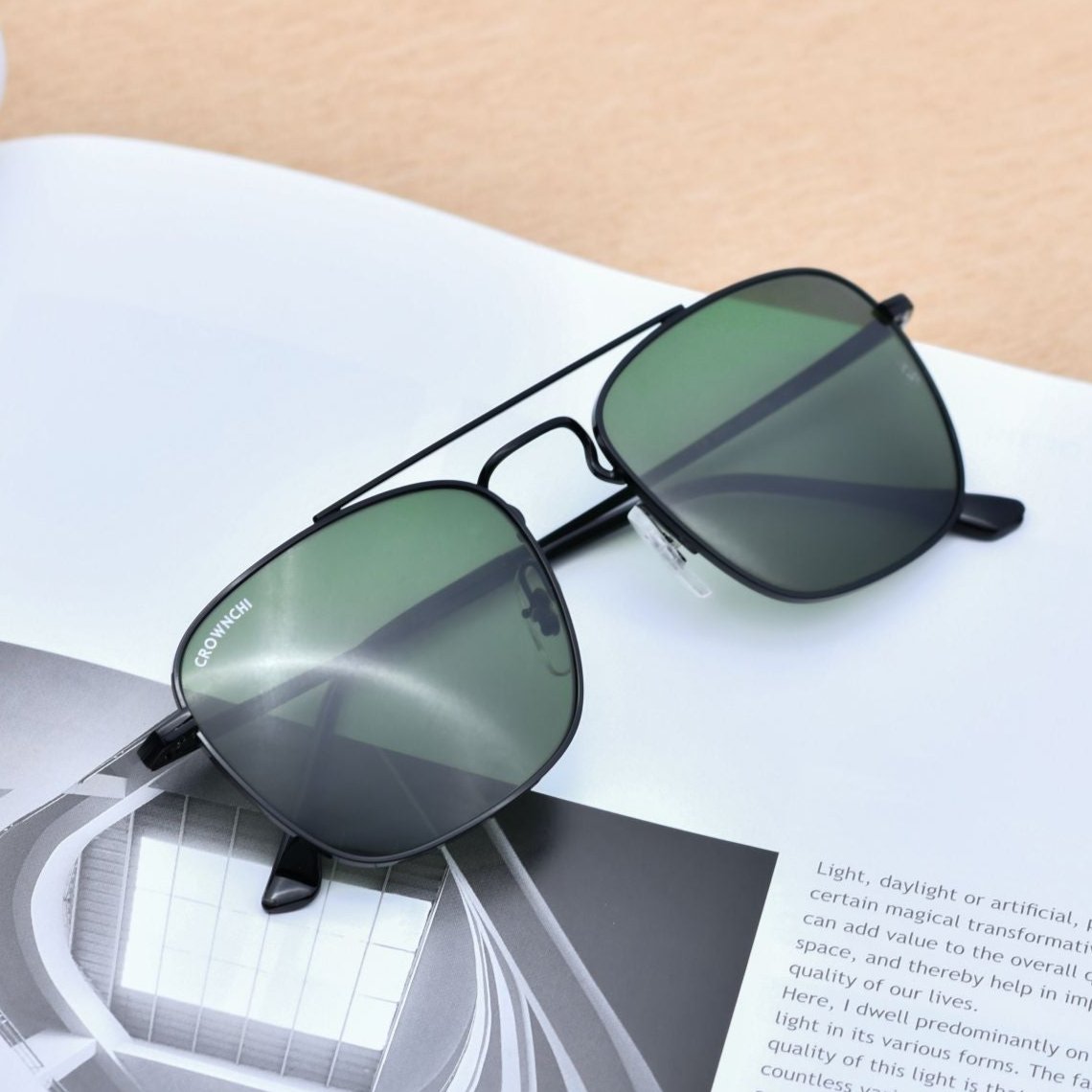 Denver Black Green Square Edition Sunglasses