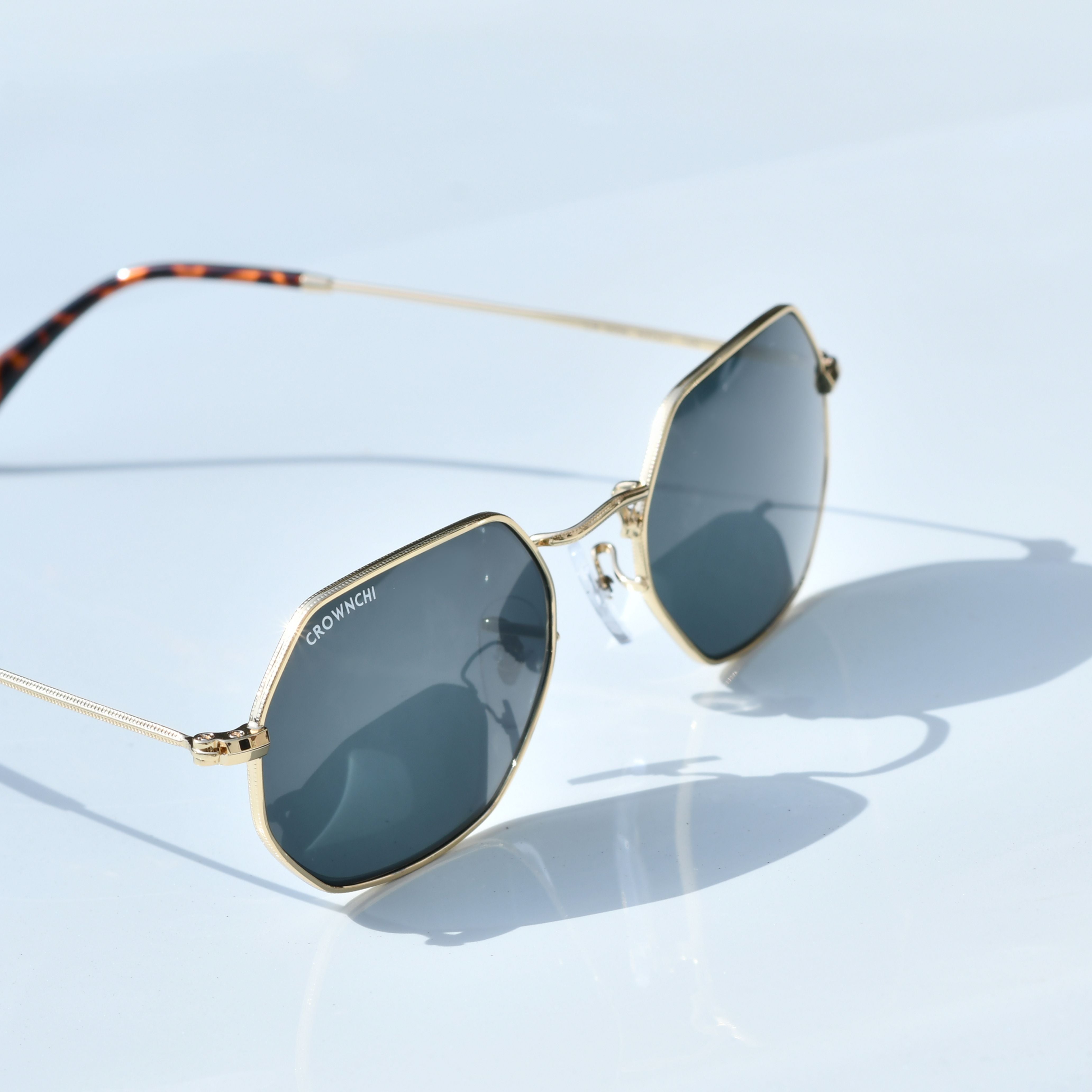 Marcus Gold Black Rectangle Edition Sunglasses