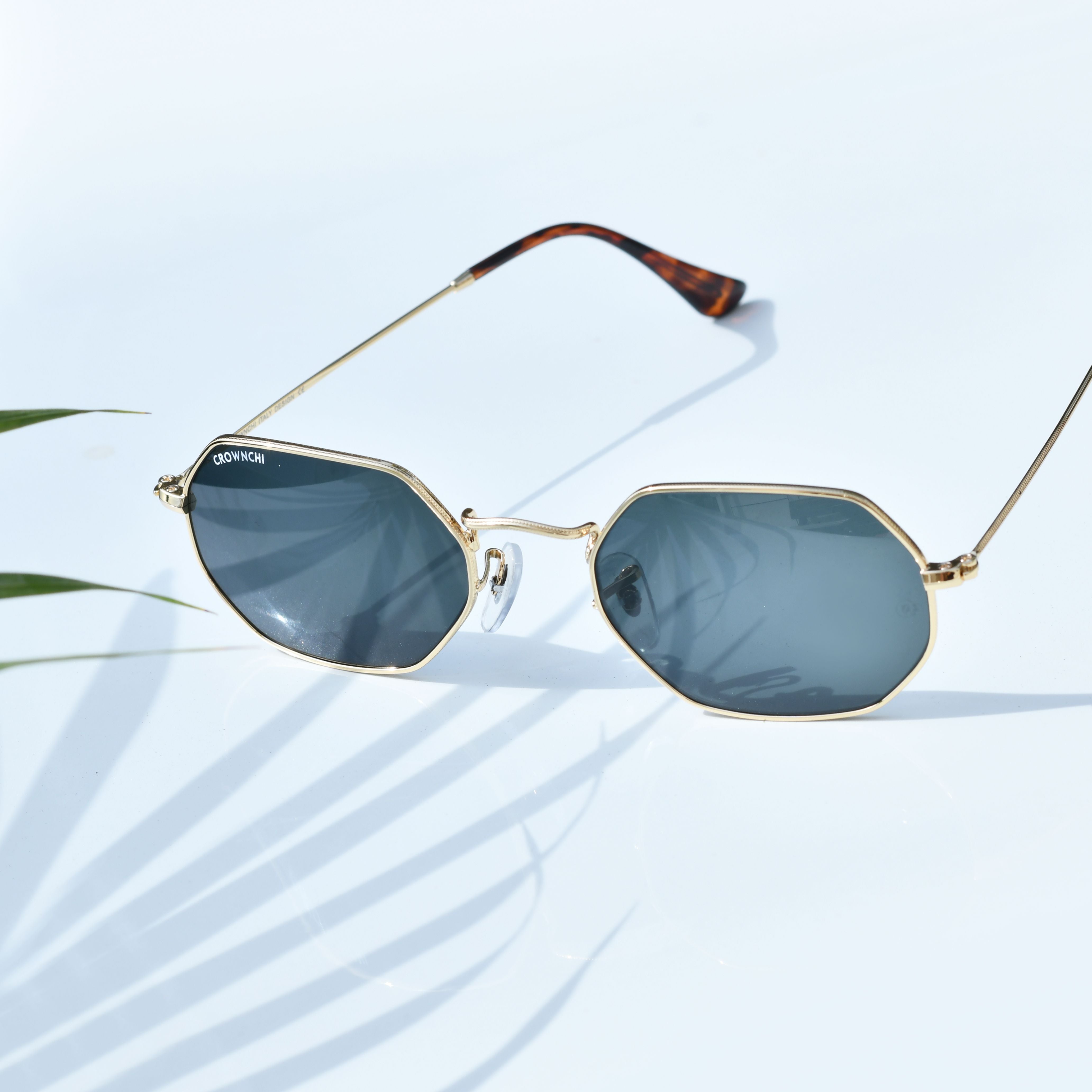 Marcus Gold Black Rectangle Edition Sunglasses