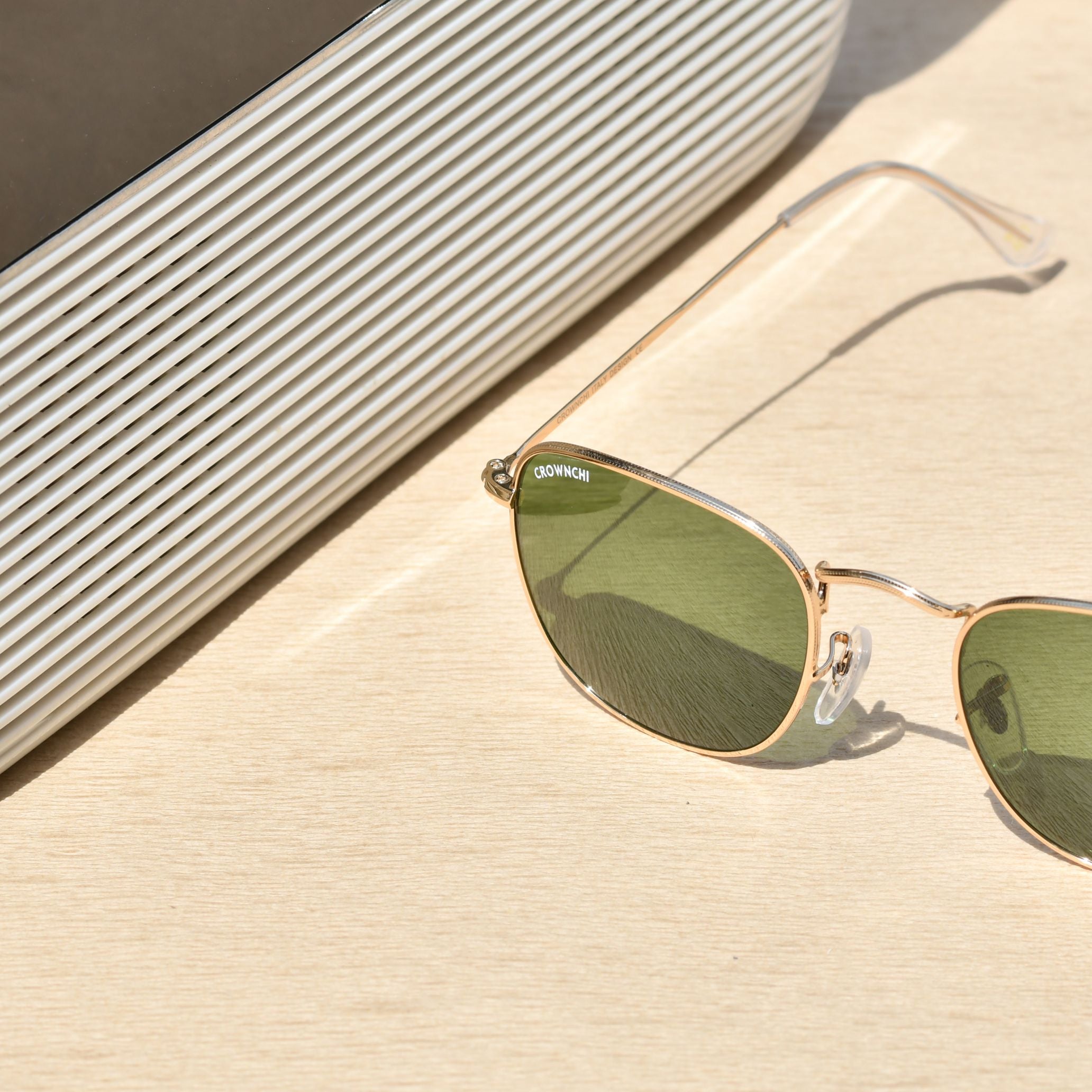 Lucas Gold Green Round Edition Sunglasses