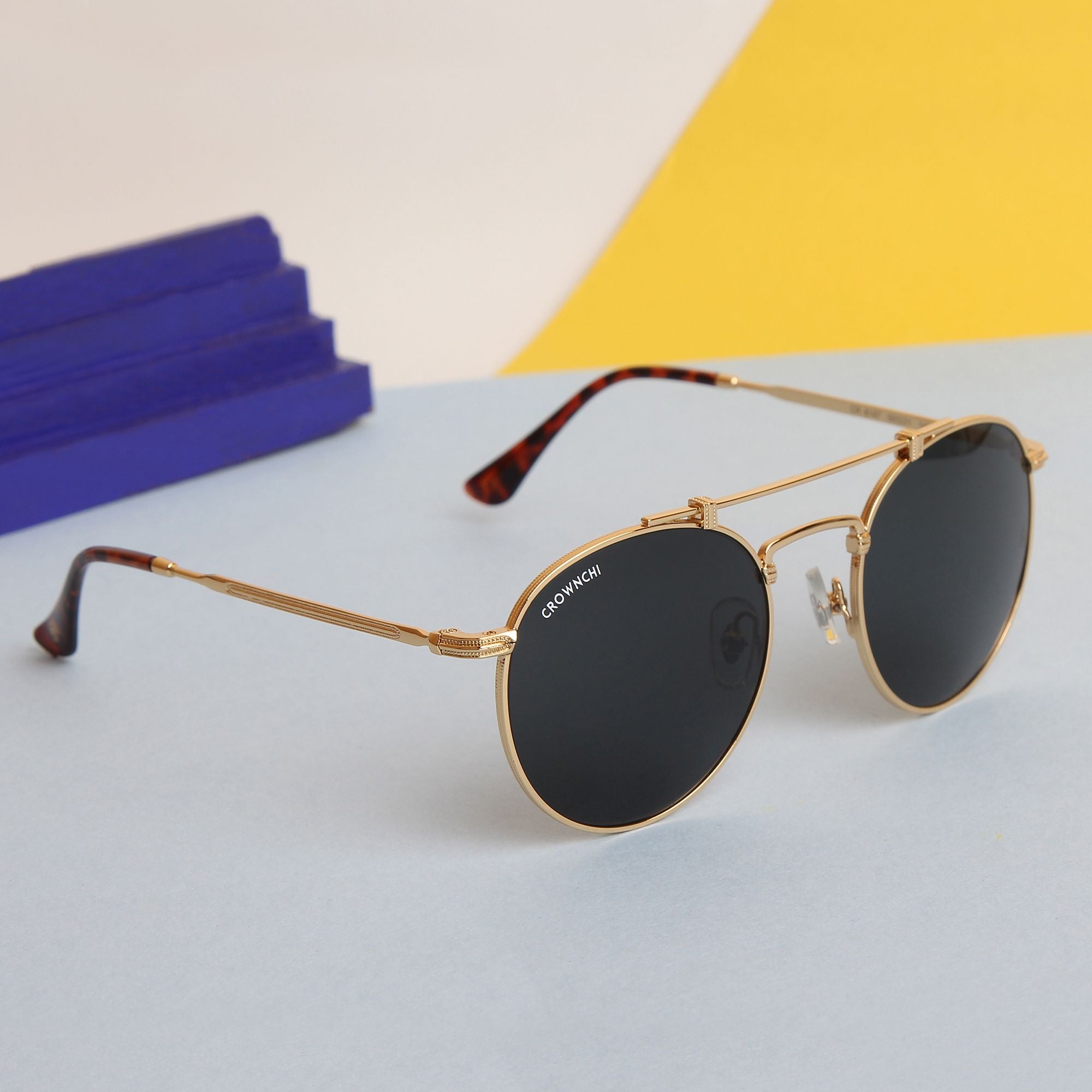 Tokyo Gold Black Upper Bridge Round Edition Sunglasses