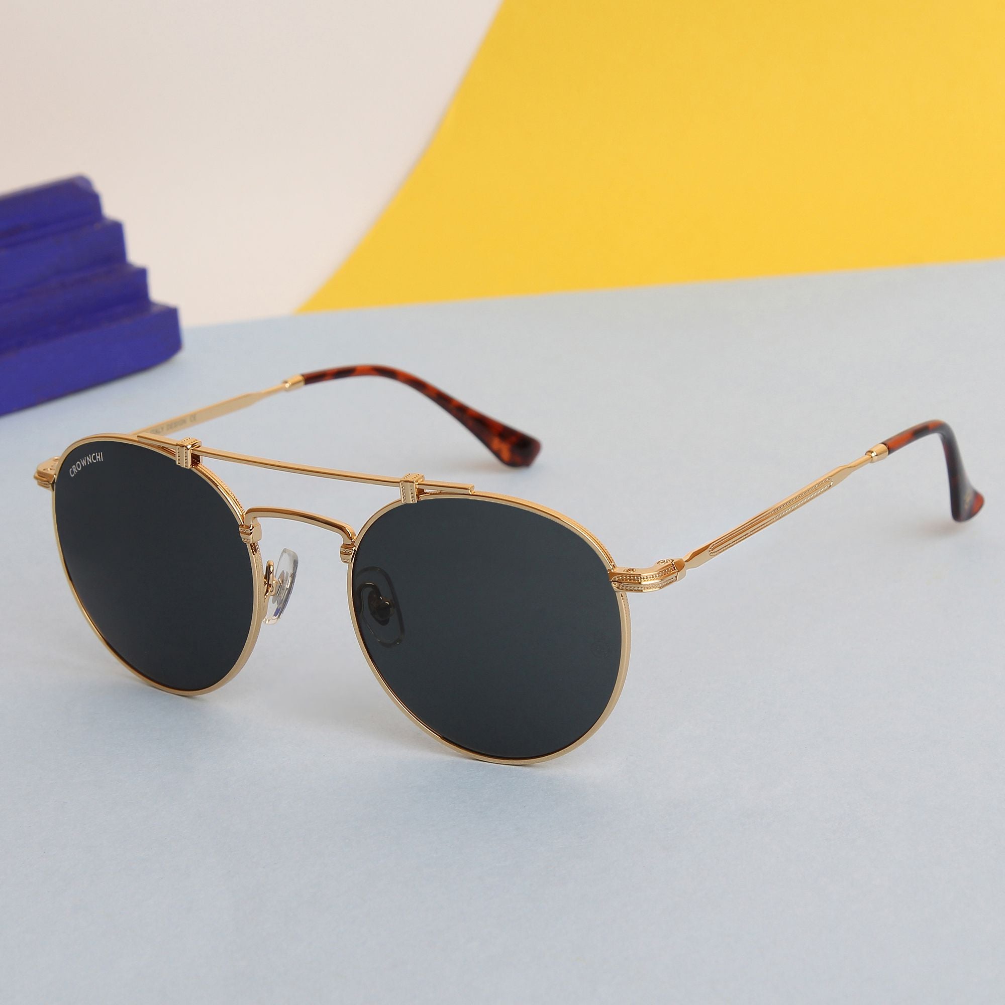 Tokyo Gold Black Upper Bridge Round Edition Sunglasses