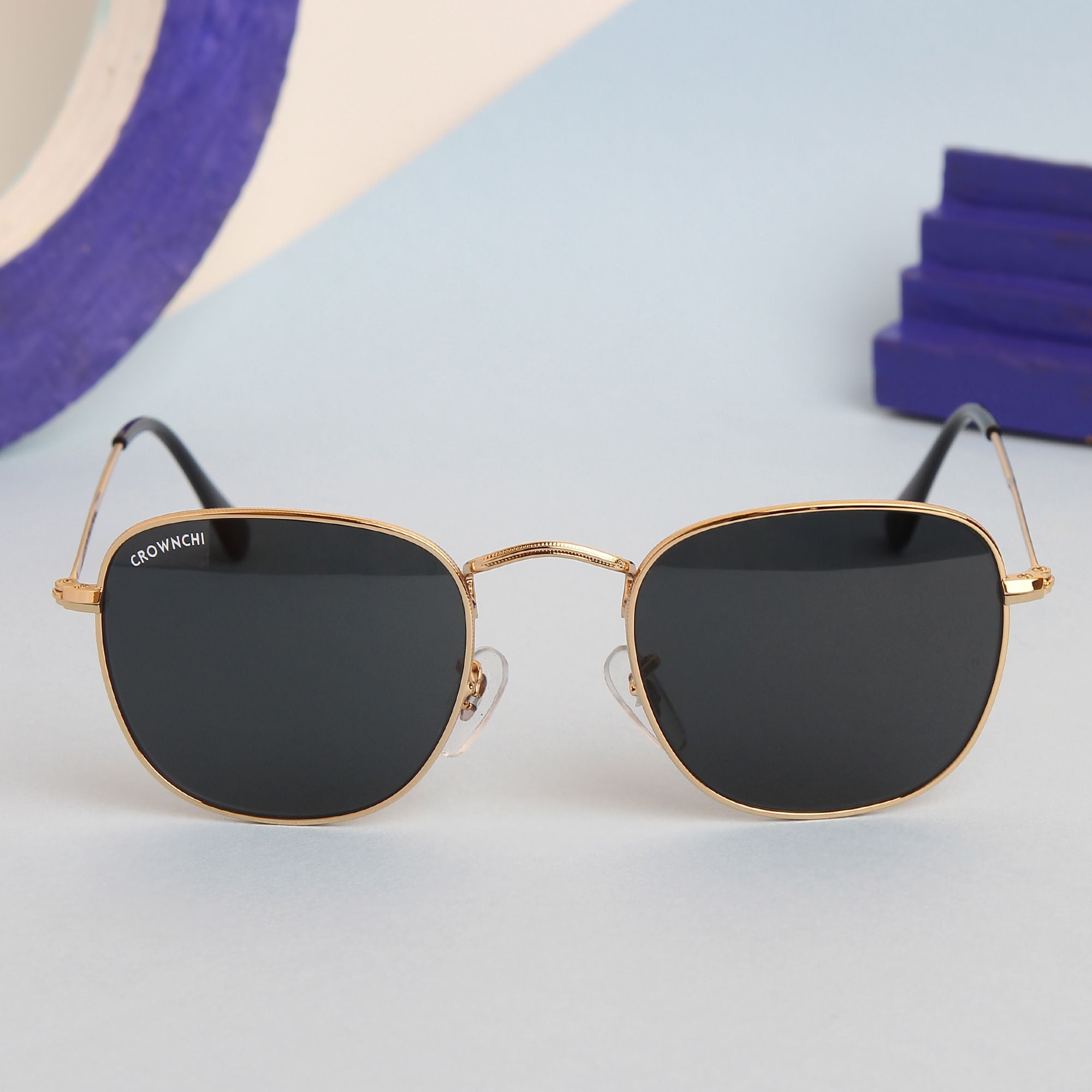 Lucas Gold Black Round Edition Sunglasses