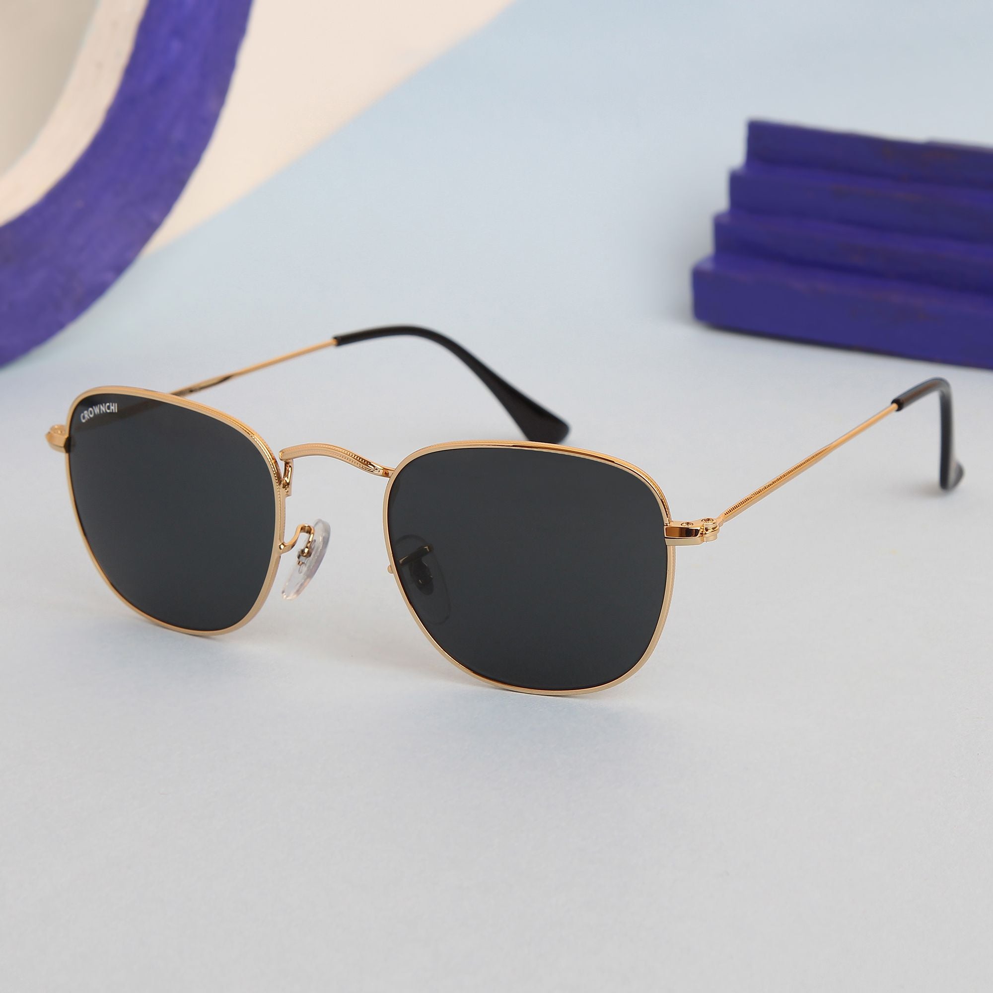 Lucas Gold Black Round Edition Sunglasses