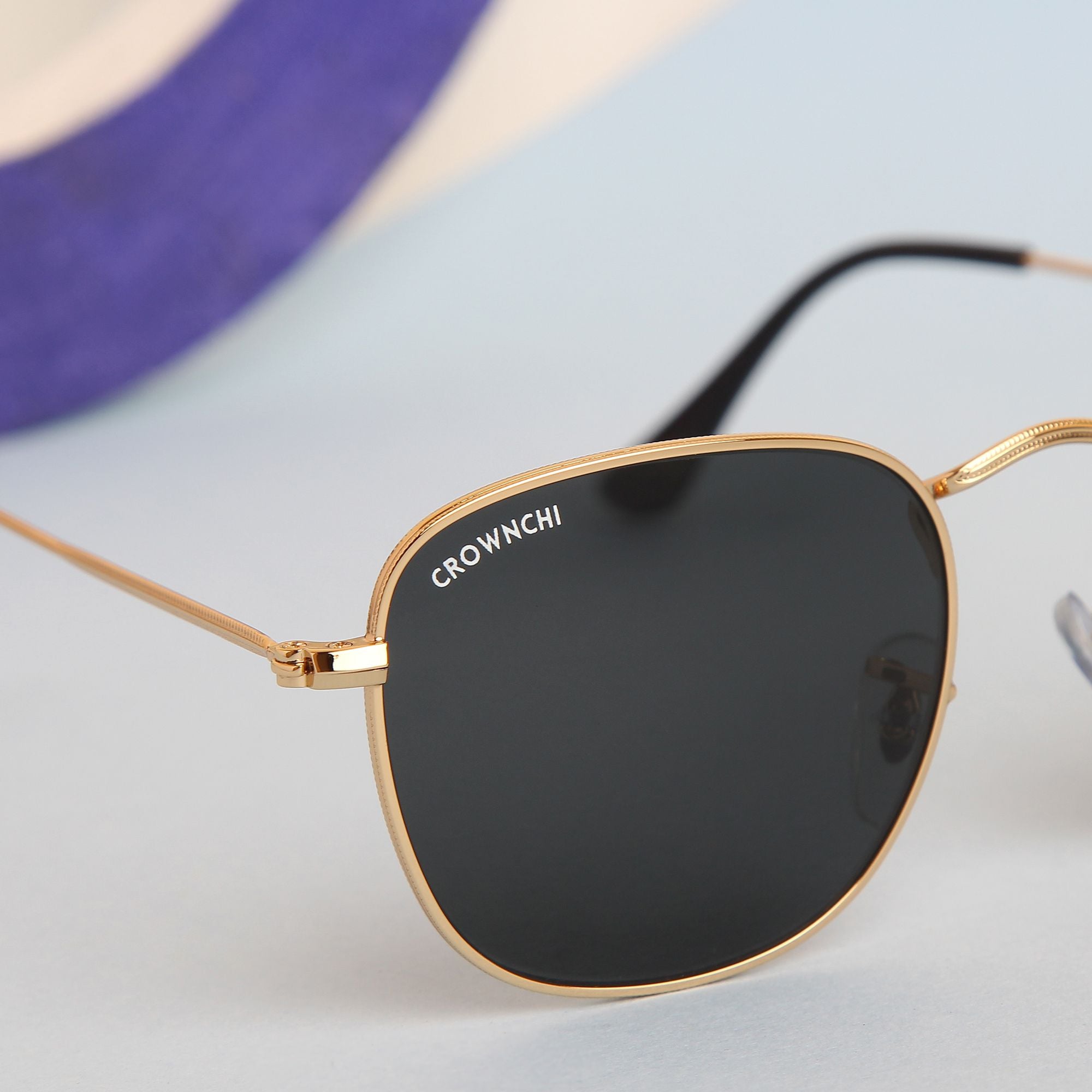 Lucas Gold Black Round Edition Sunglasses