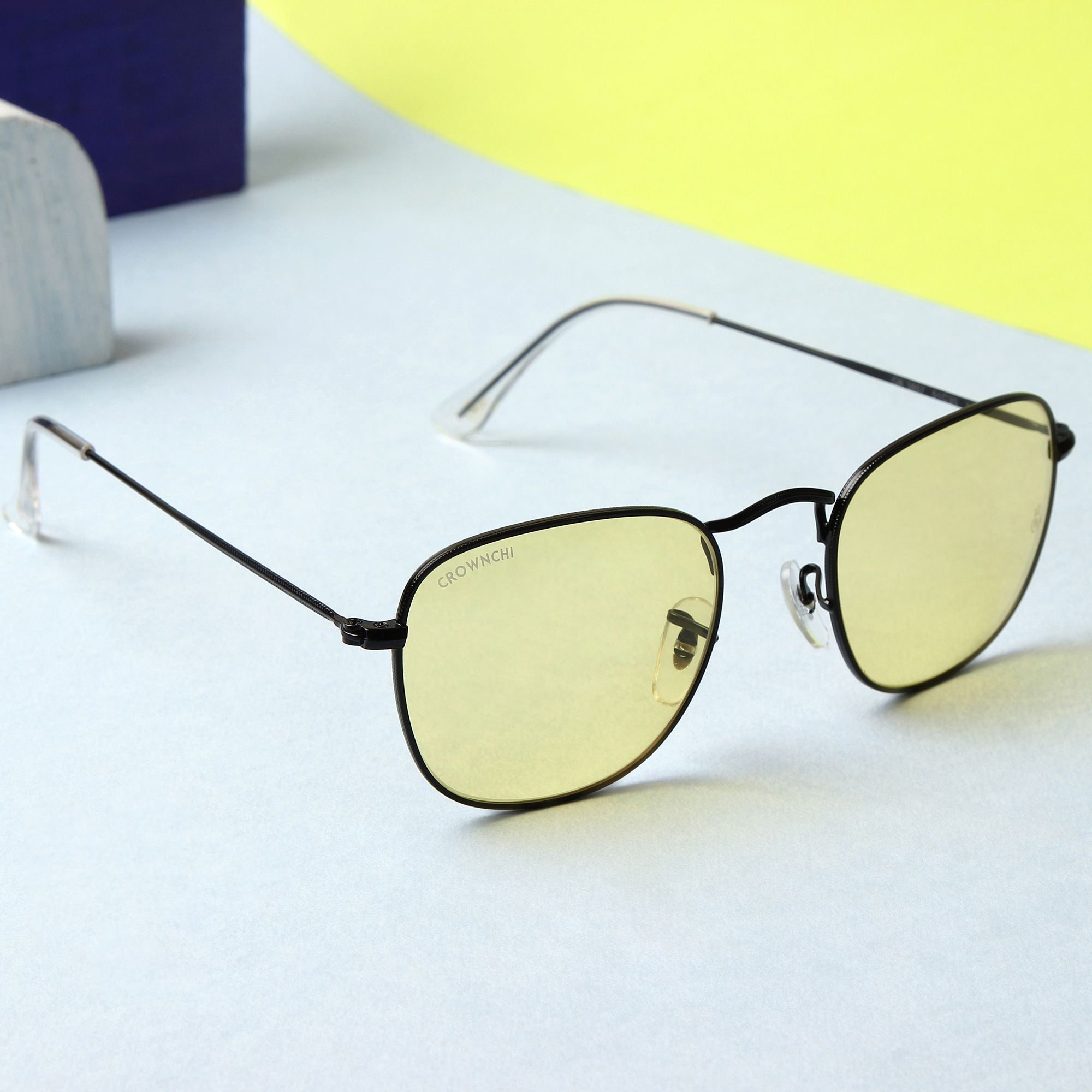 Lucas Black Yellow Round Edition Sunglasses
