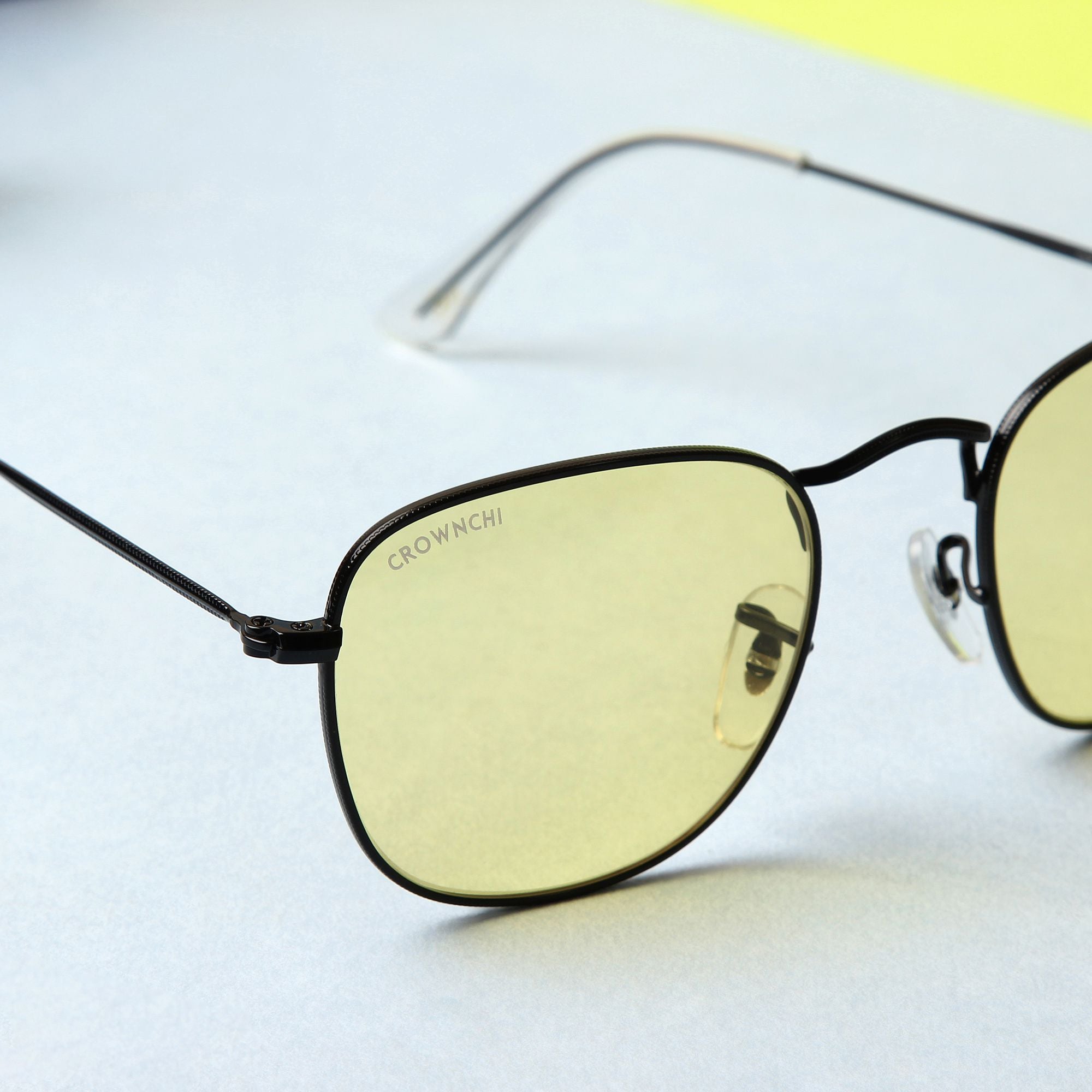Lucas Black Yellow Round Edition Sunglasses