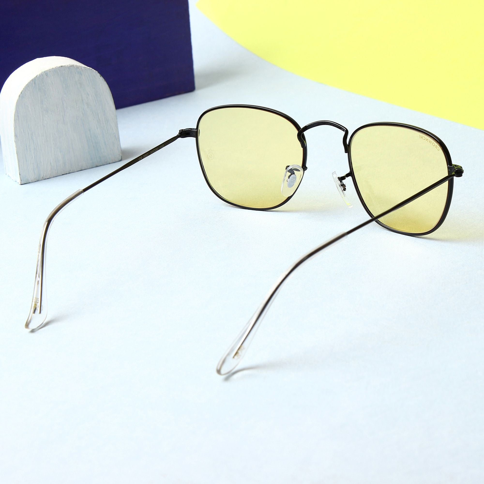 Lucas Black Yellow Round Edition Sunglasses