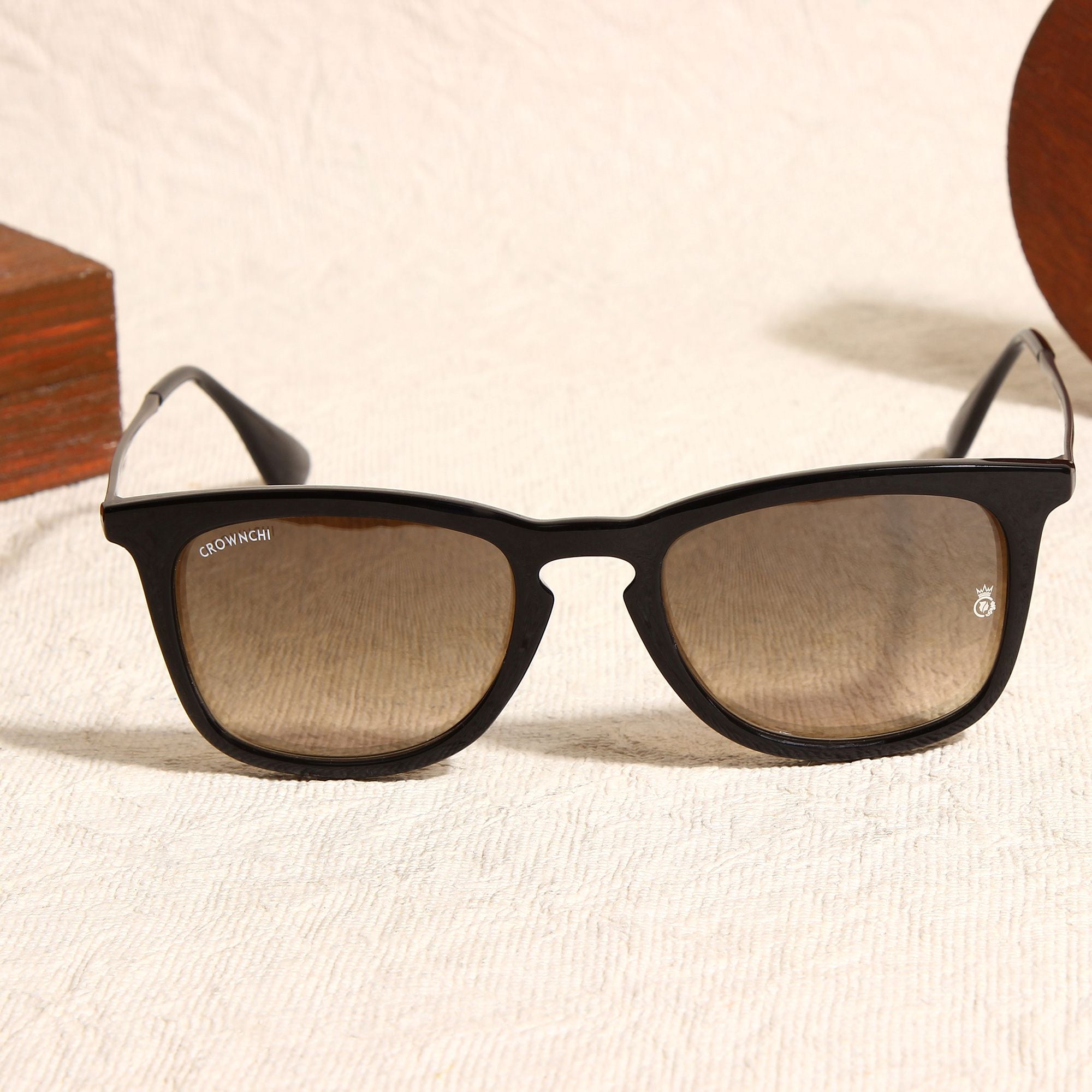 Sparrow Black Brown Gradient Square Edition Sunglasses
