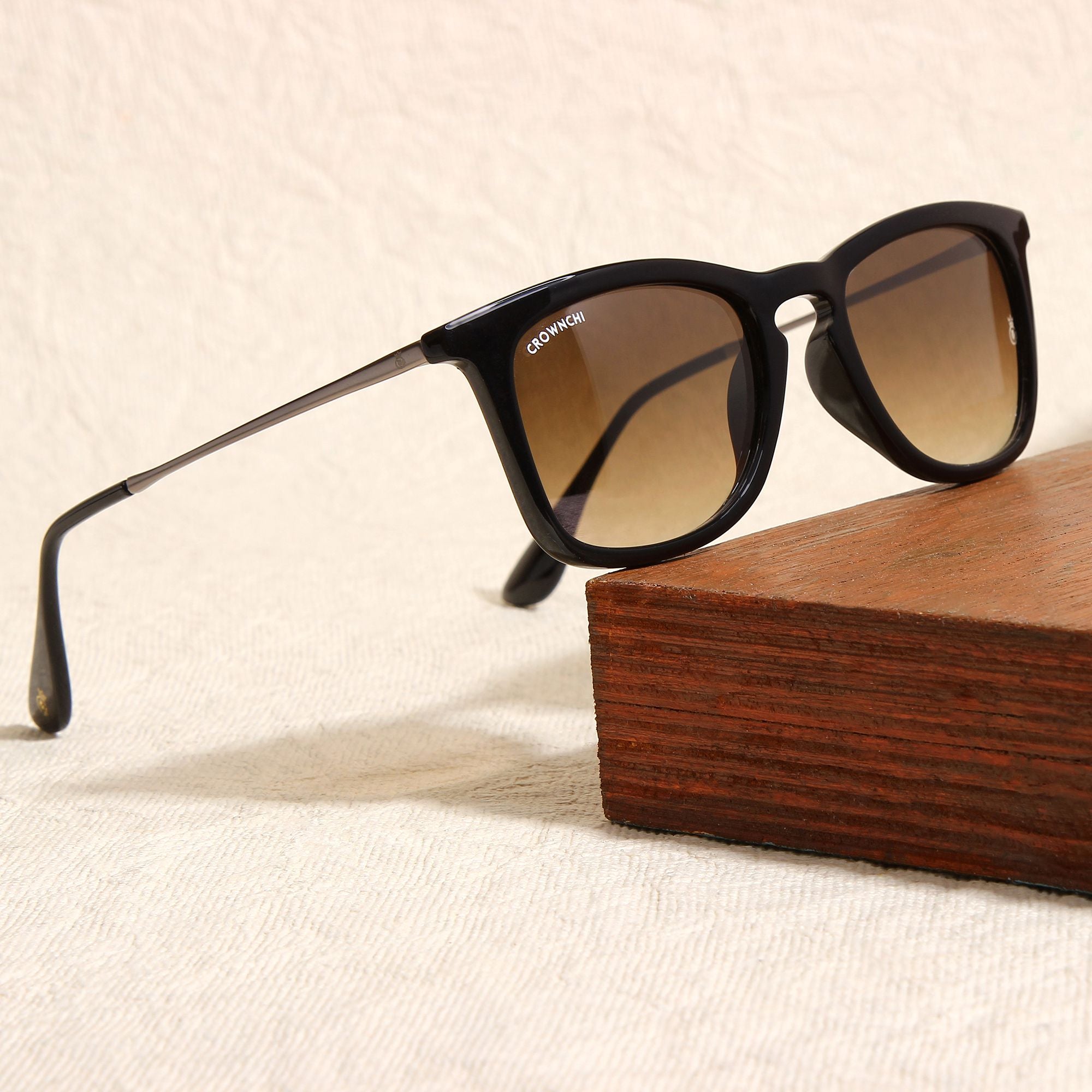 Sparrow Black Brown Gradient Square Edition Sunglasses