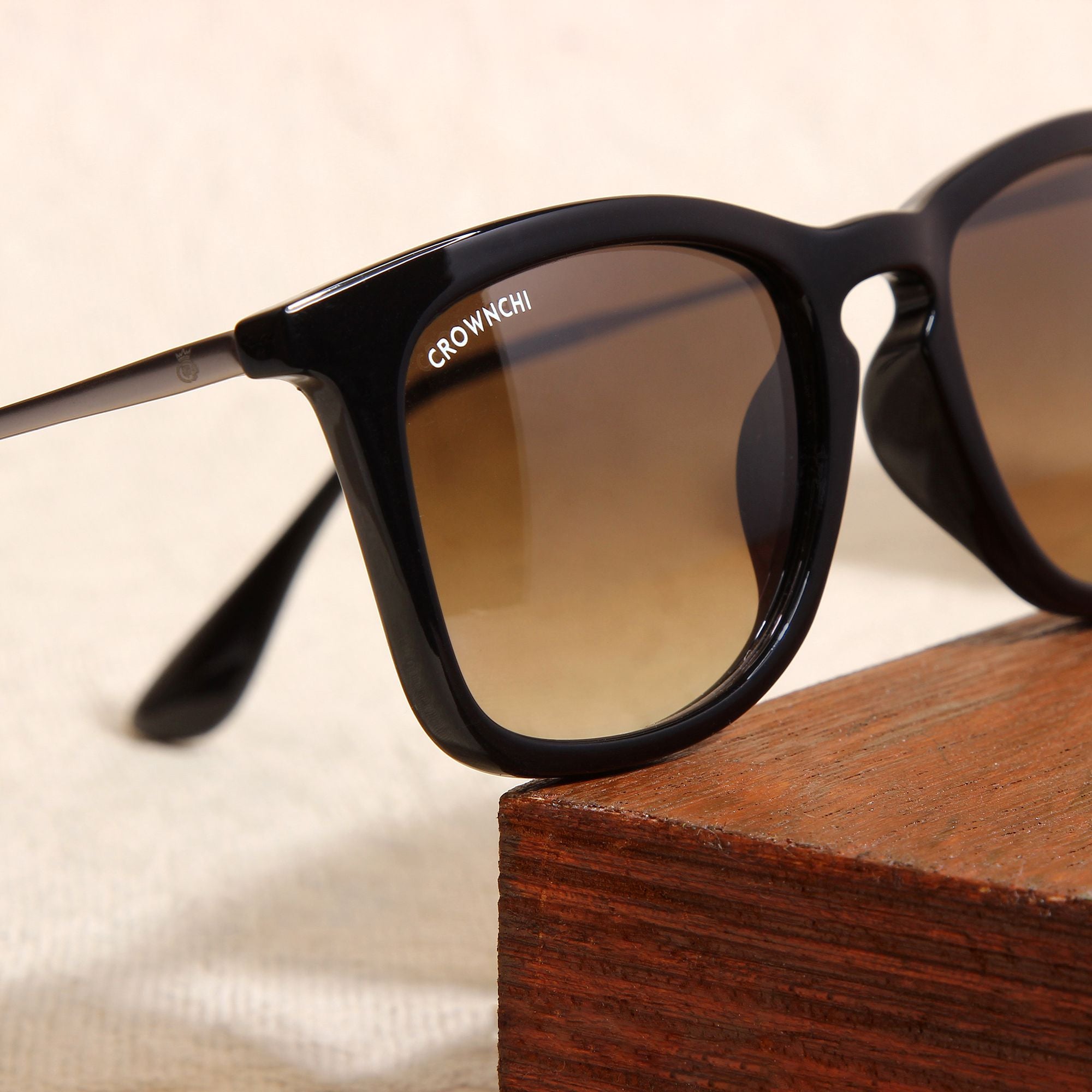 Sparrow Black Brown Gradient Square Edition Sunglasses