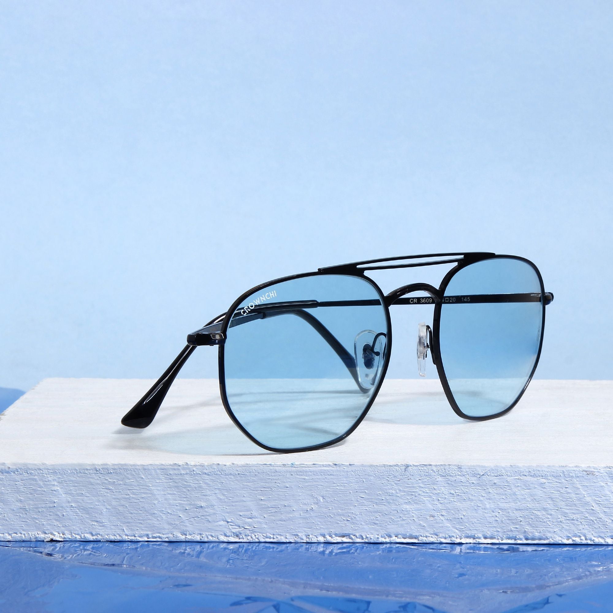Moscow Black Blue Round Edition Sunglasses