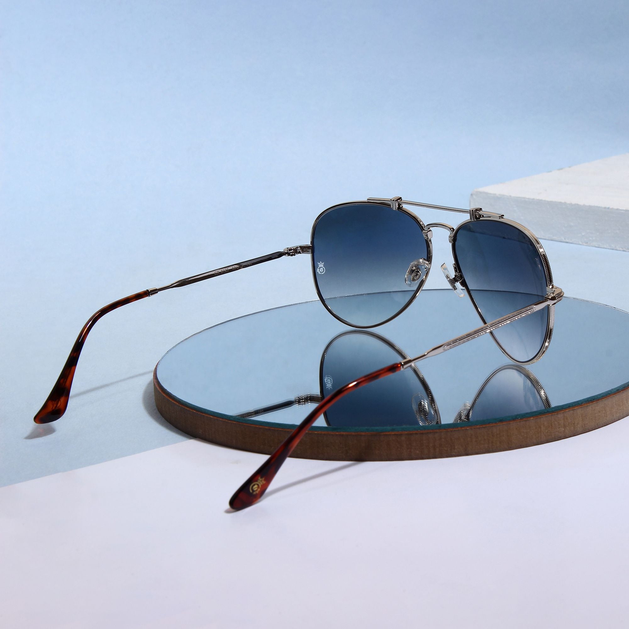 Wingman Silver Black Gradient Pilot Edition Sunglasses