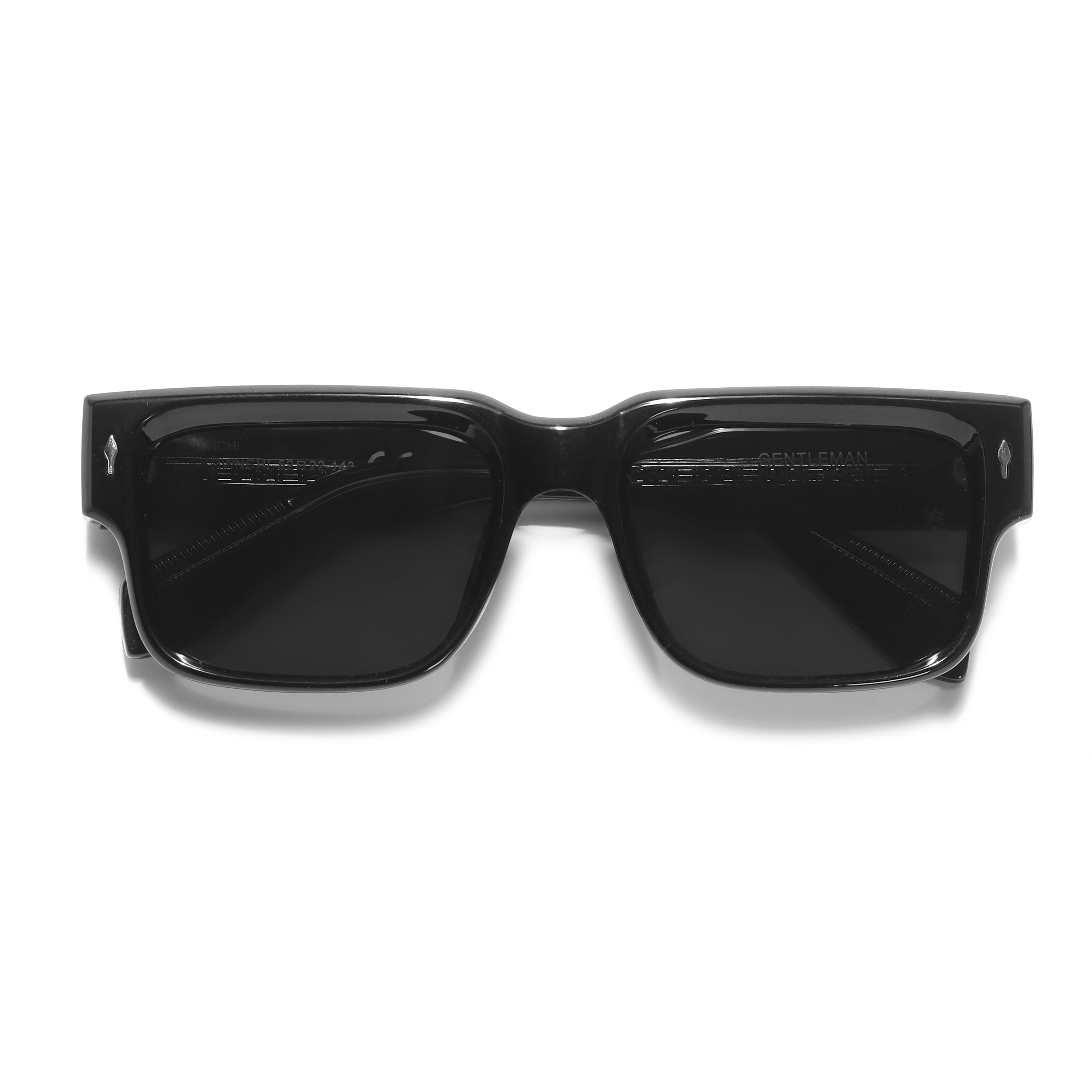 Crownchi Gentleman Full Black Square Sunglasses
