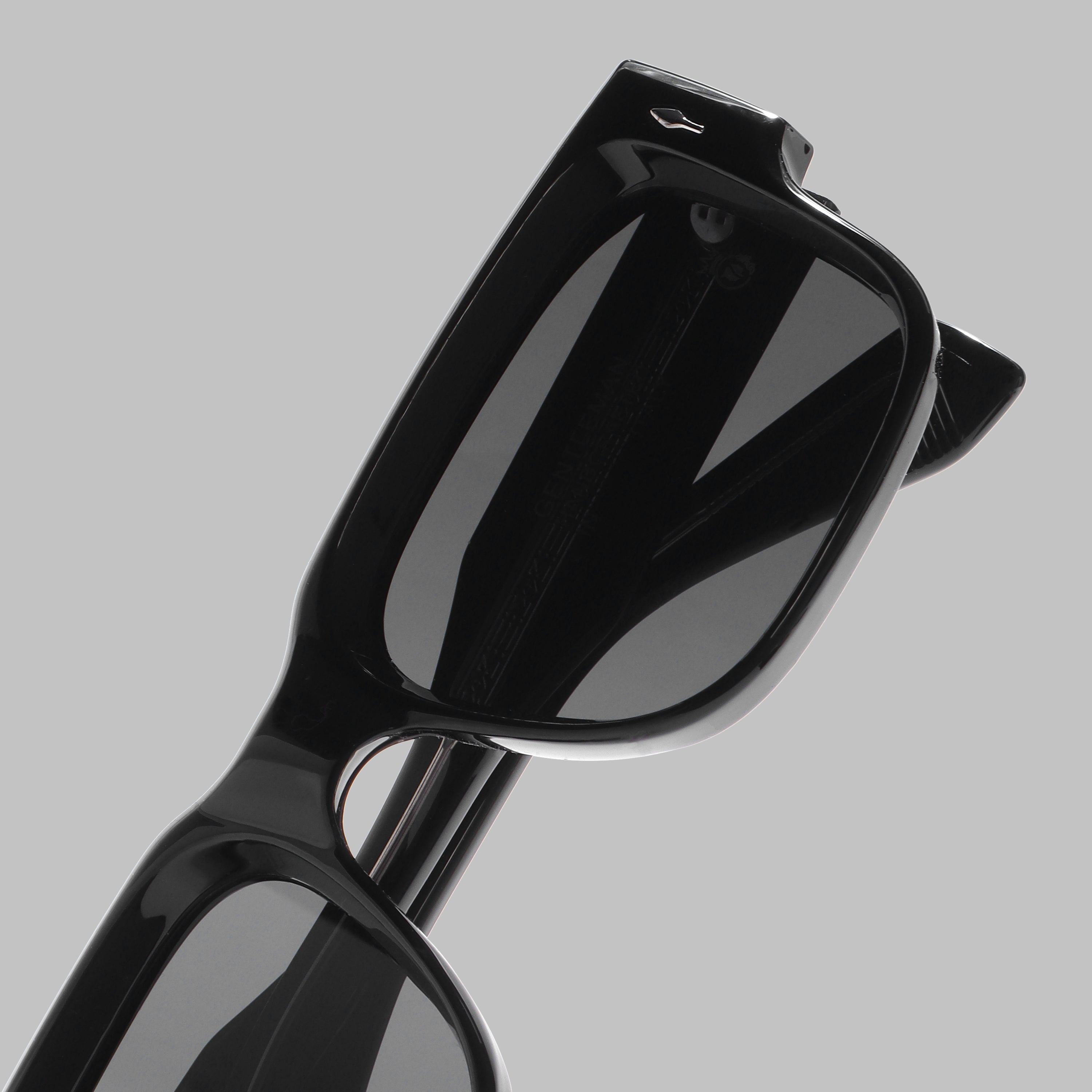 Crownchi Gentleman Full Black Square Sunglasses