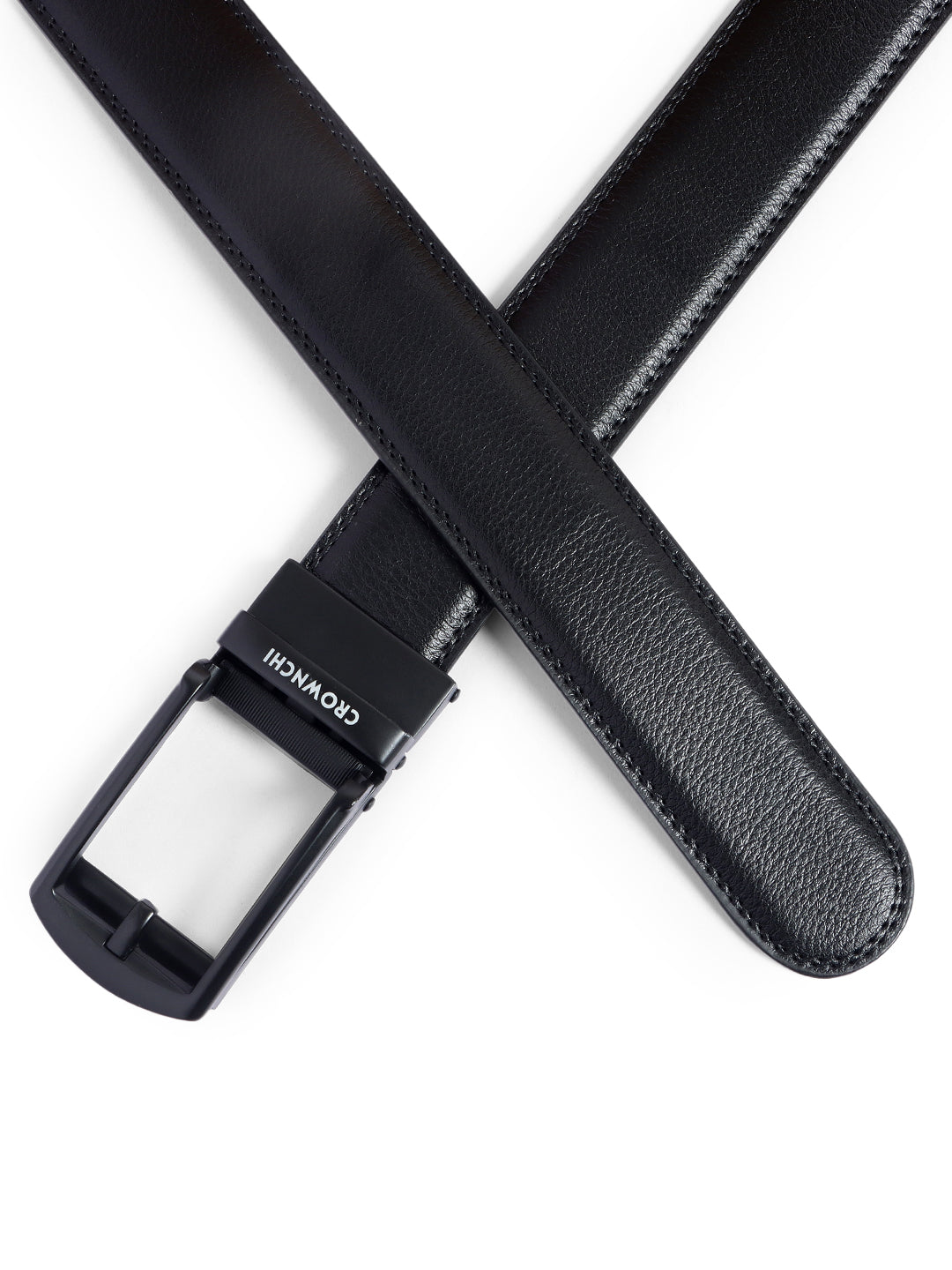 Manchester Black Premium Leather Belt for Men