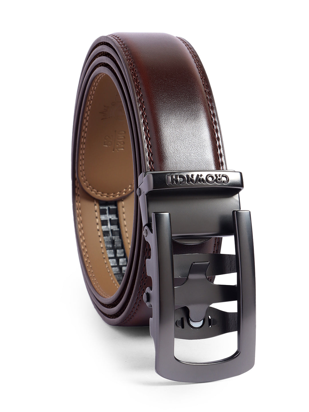 Sydney Gun Black Brown Leather Belt for Men