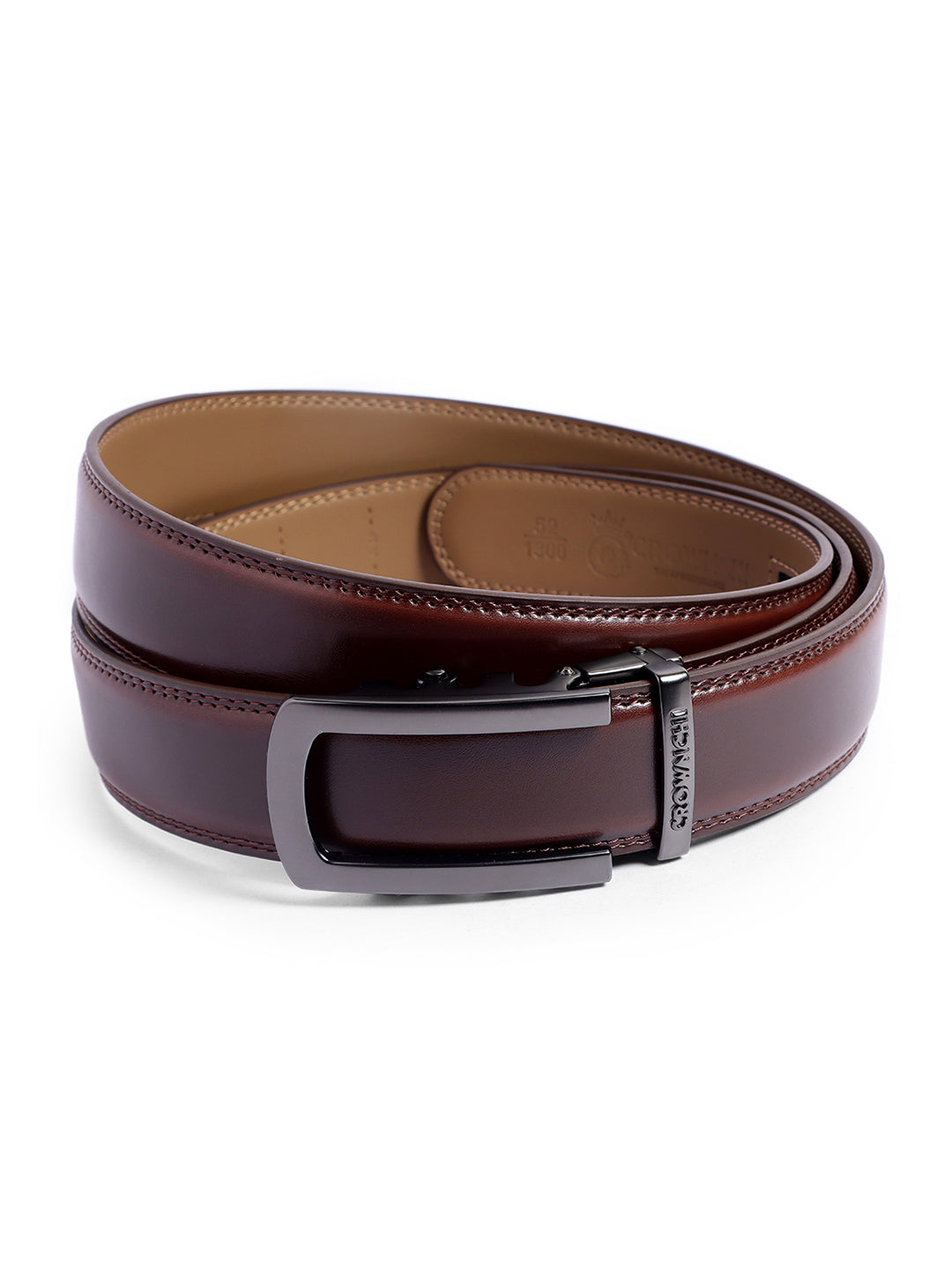 Sydney Gun Black Brown Leather Belt for Men