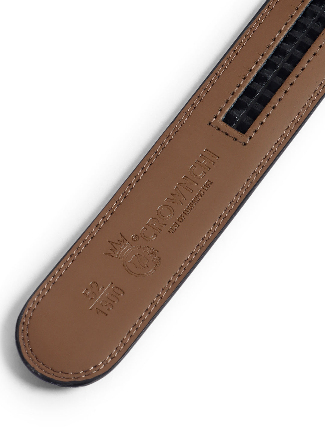 Sydney Silver Black Leather Belt for Men