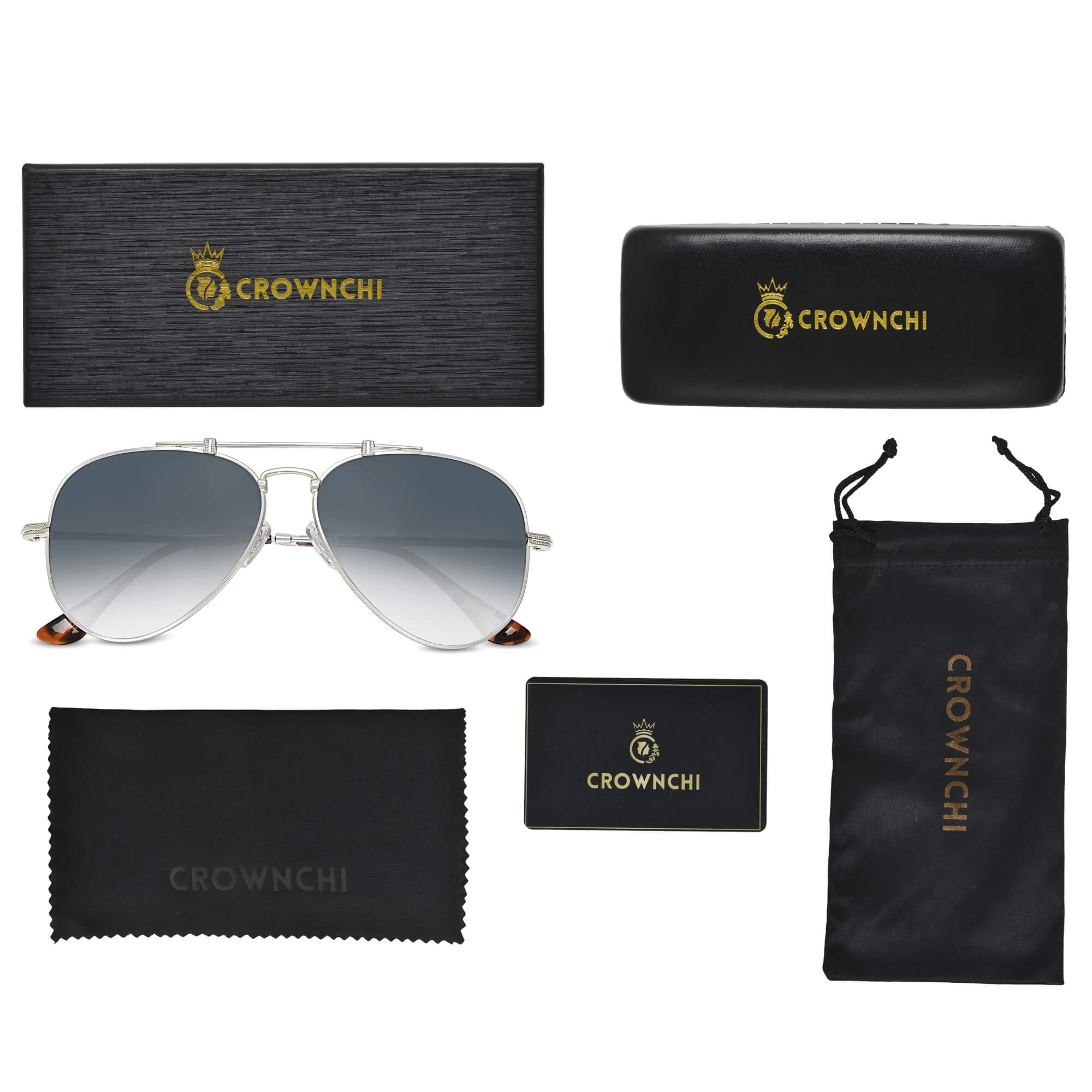 Wingman Silver Black Gradient Pilot Edition Sunglasses