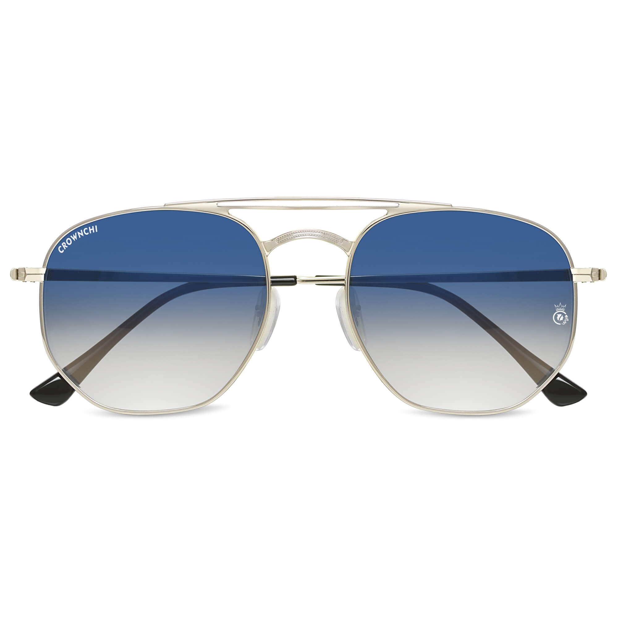 Moscow Silver Blue Gradient Round Edition Sunglasses