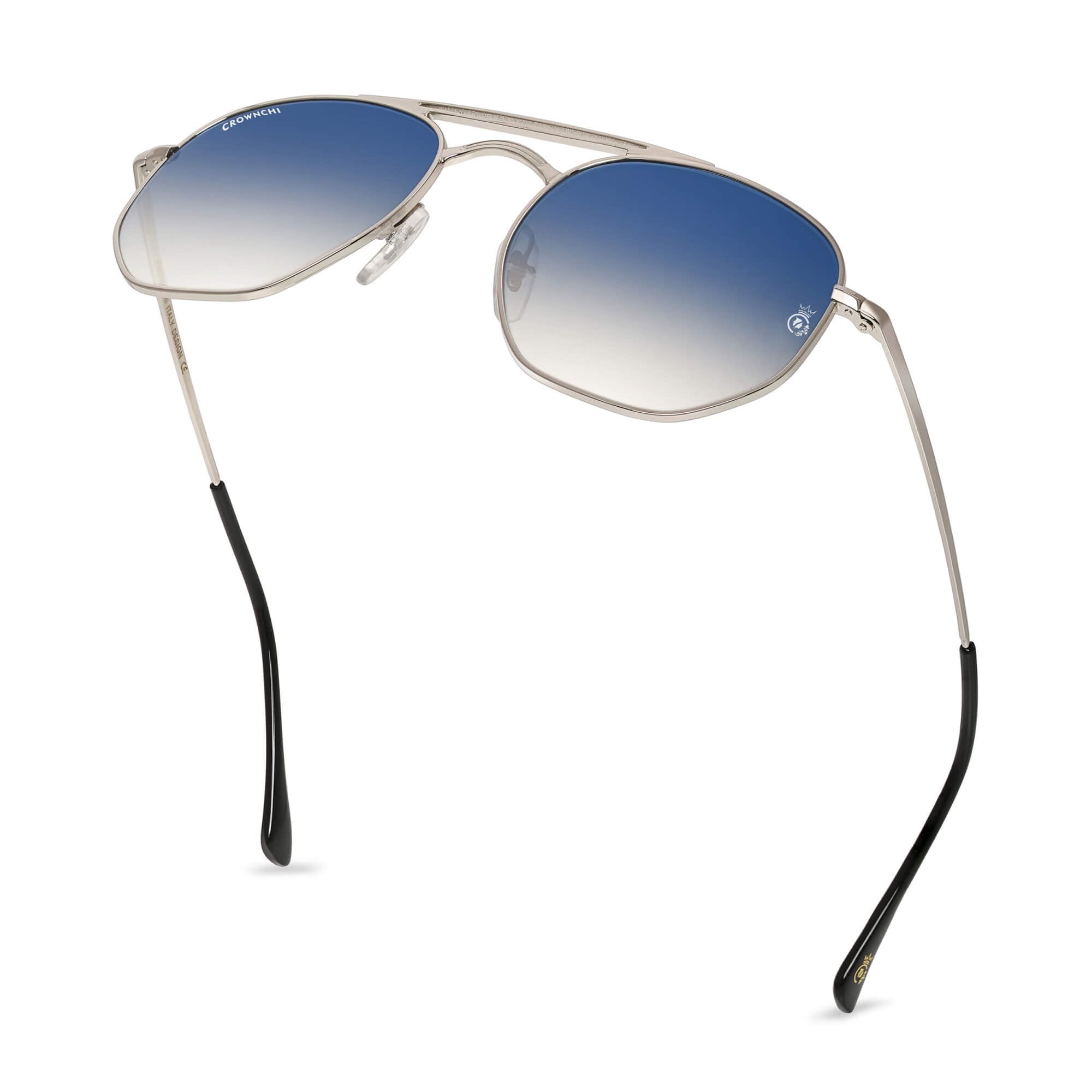 Moscow Silver Blue Gradient Round Edition Sunglasses