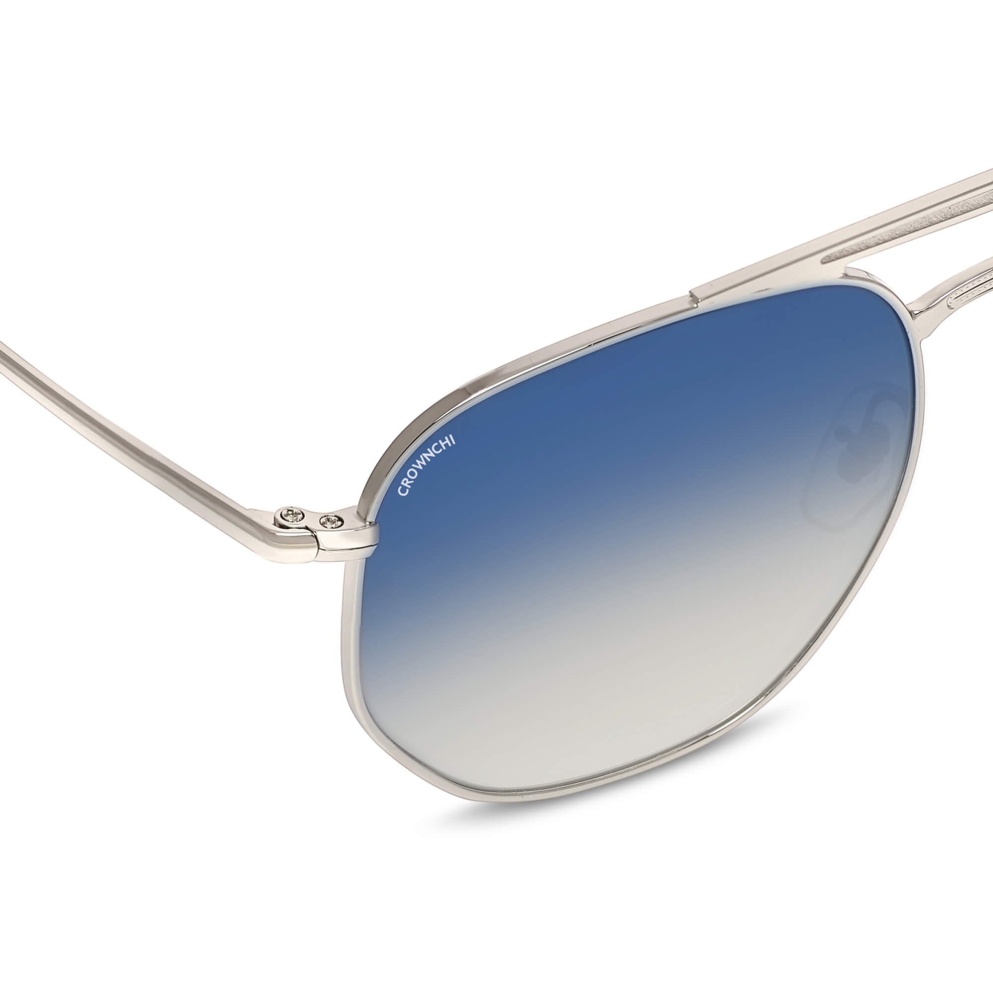 Moscow Silver Blue Gradient Round Edition Sunglasses