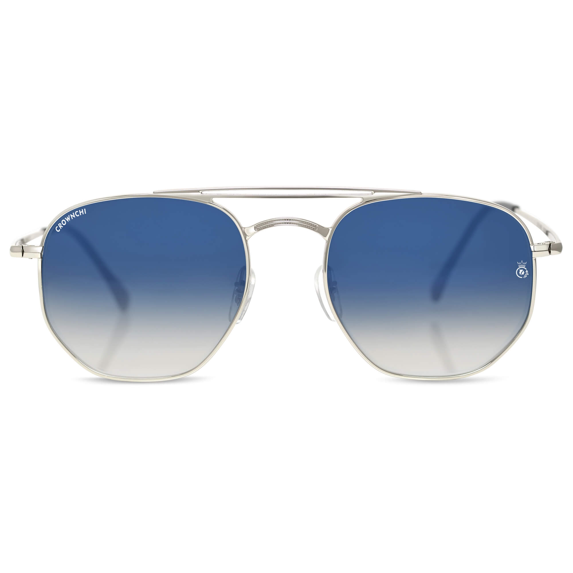 Moscow Silver Blue Gradient Round Edition Sunglasses