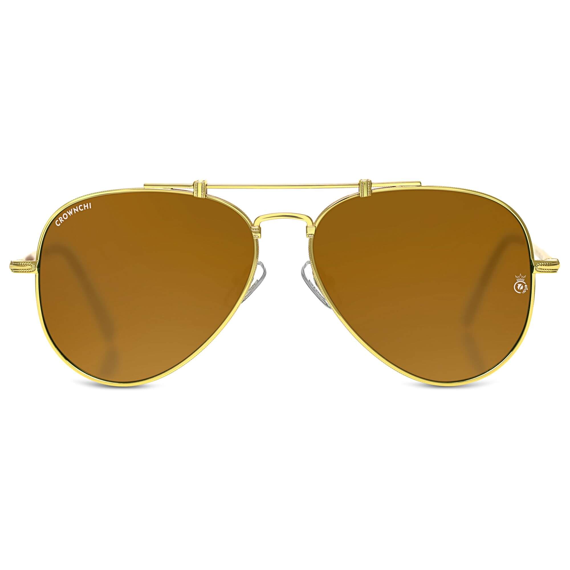 Wingman Gold Brown Pilot Edition Sunglasses
