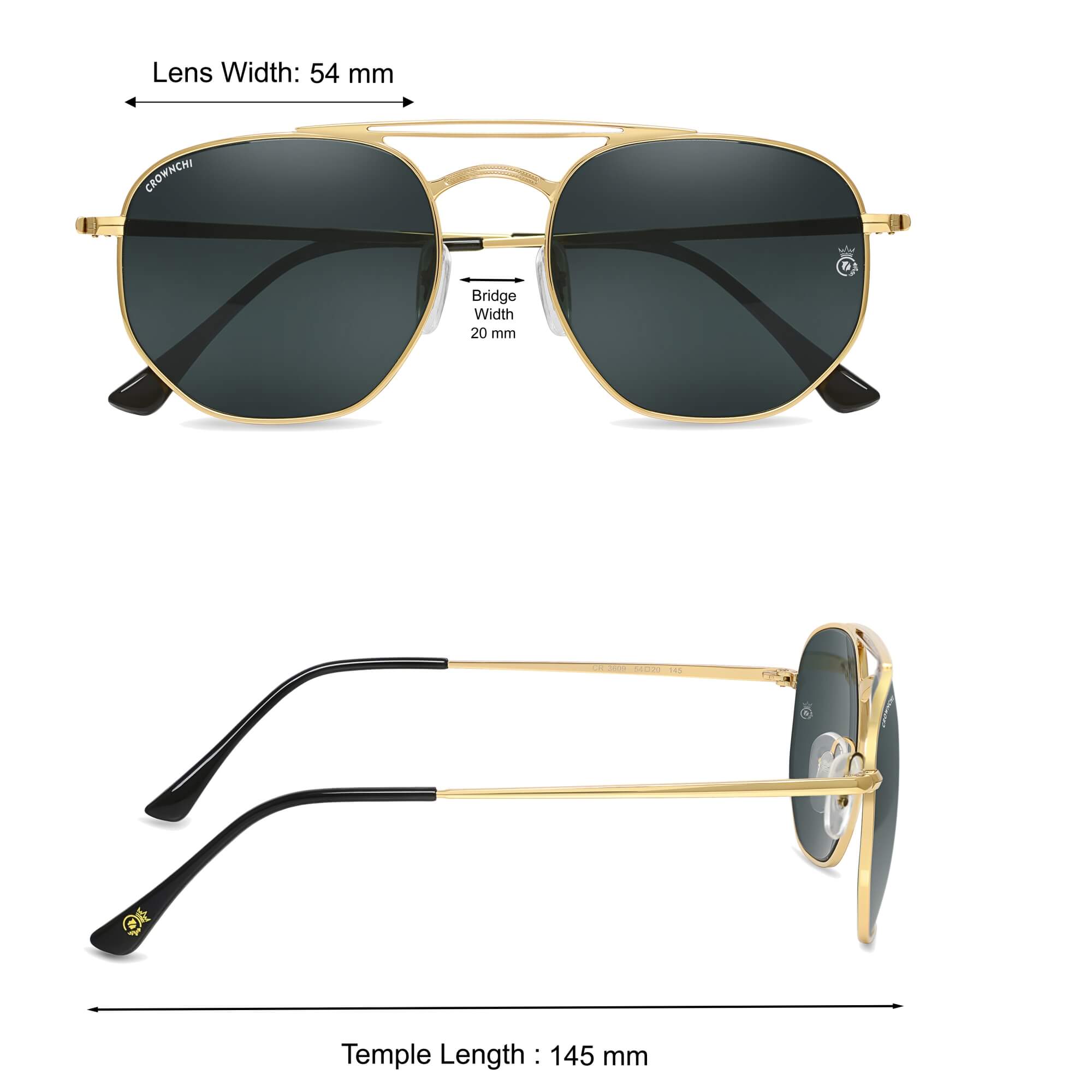 Moscow Gold Black Round Edition Sunglasses