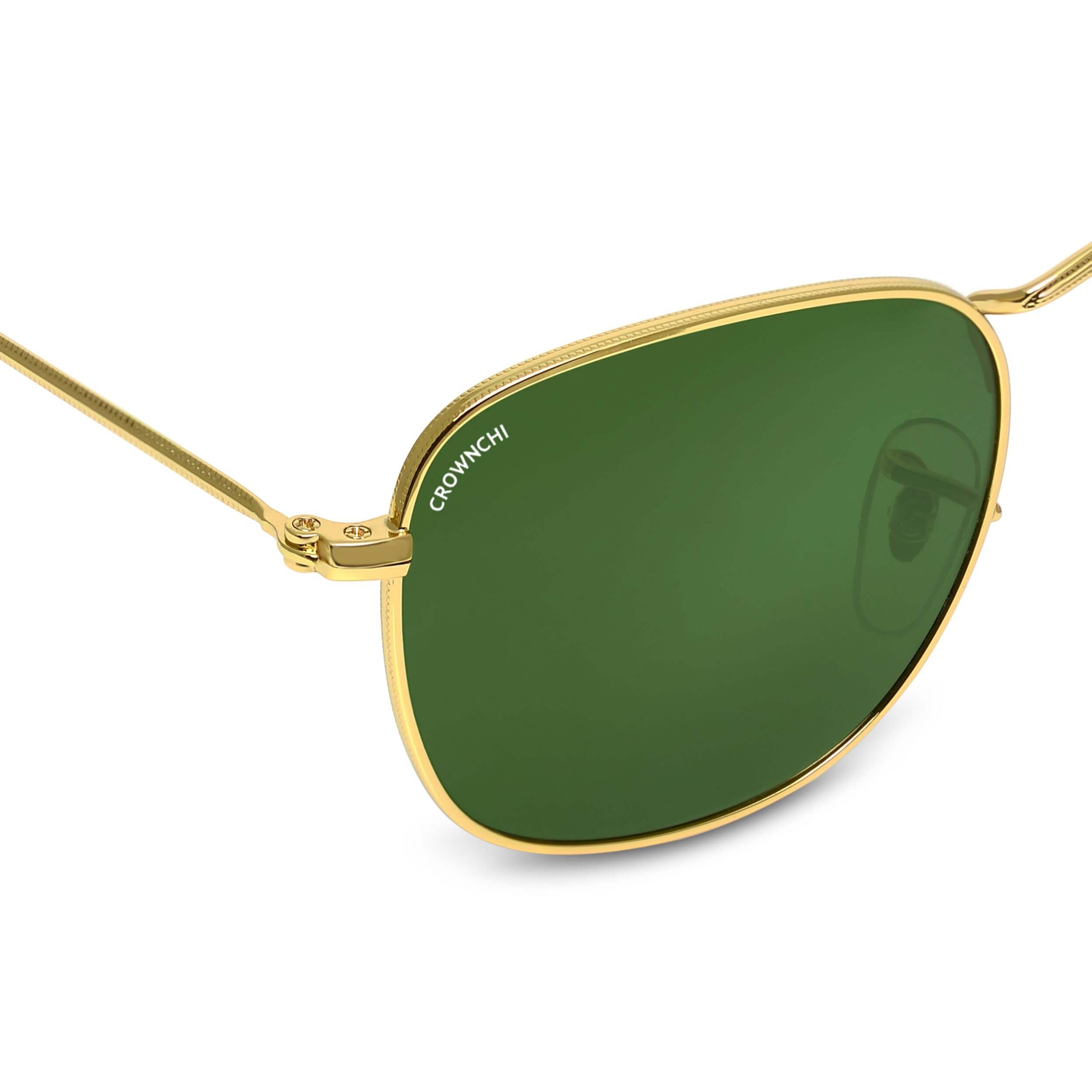 Lucas Gold Green Round Edition Sunglasses