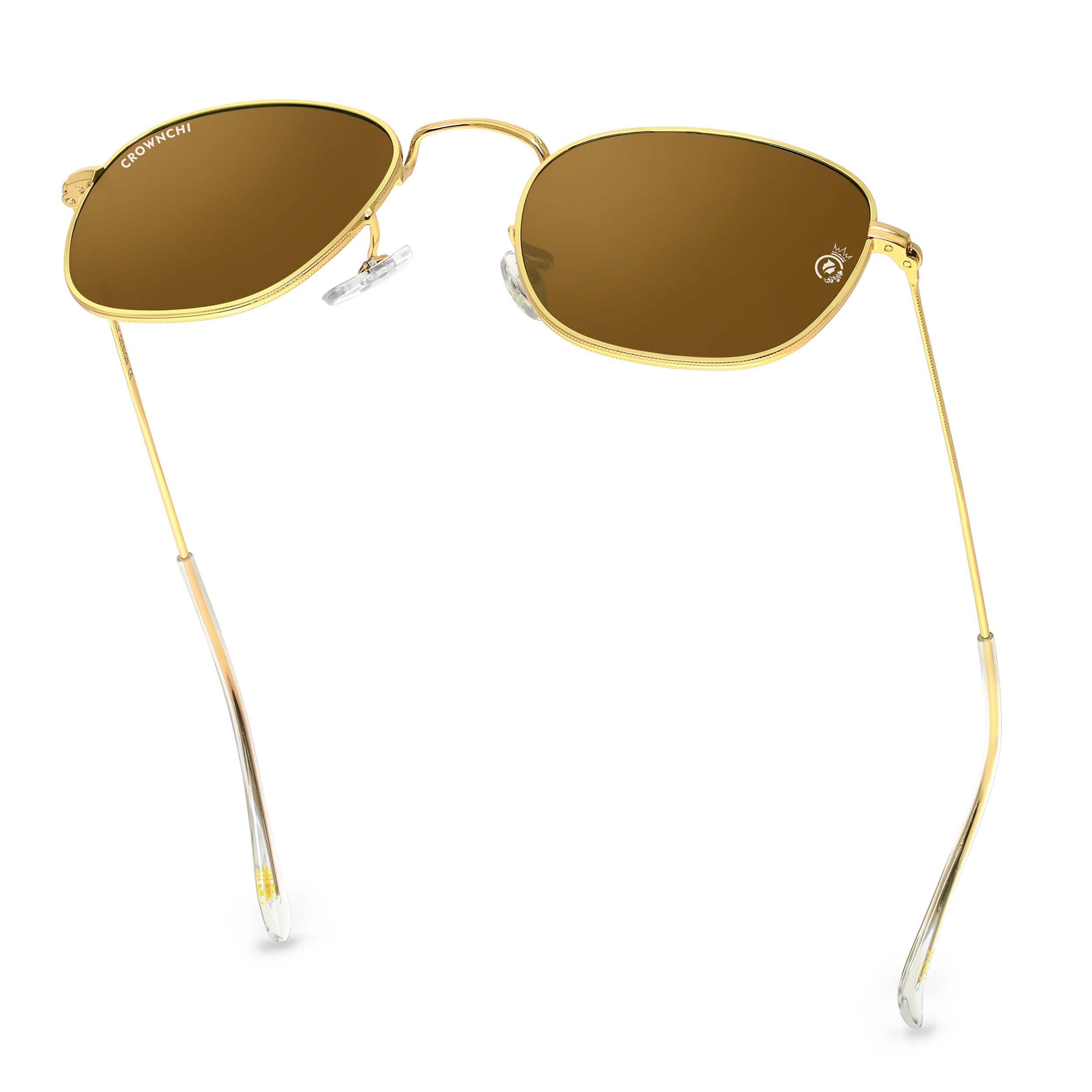 Lucas Gold Brown Round Edition Sunglasses