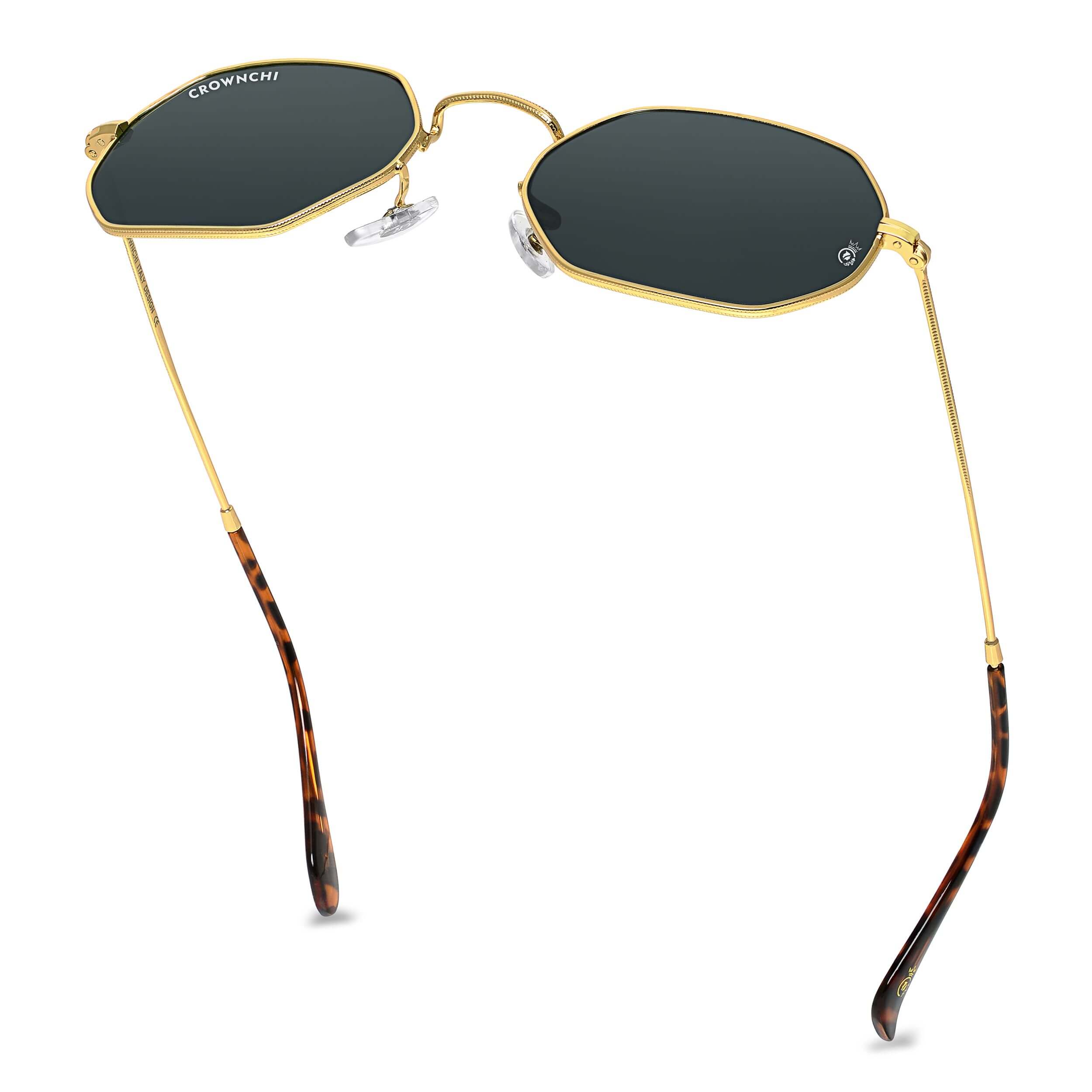 Marcus Gold Black Rectangle Edition Sunglasses