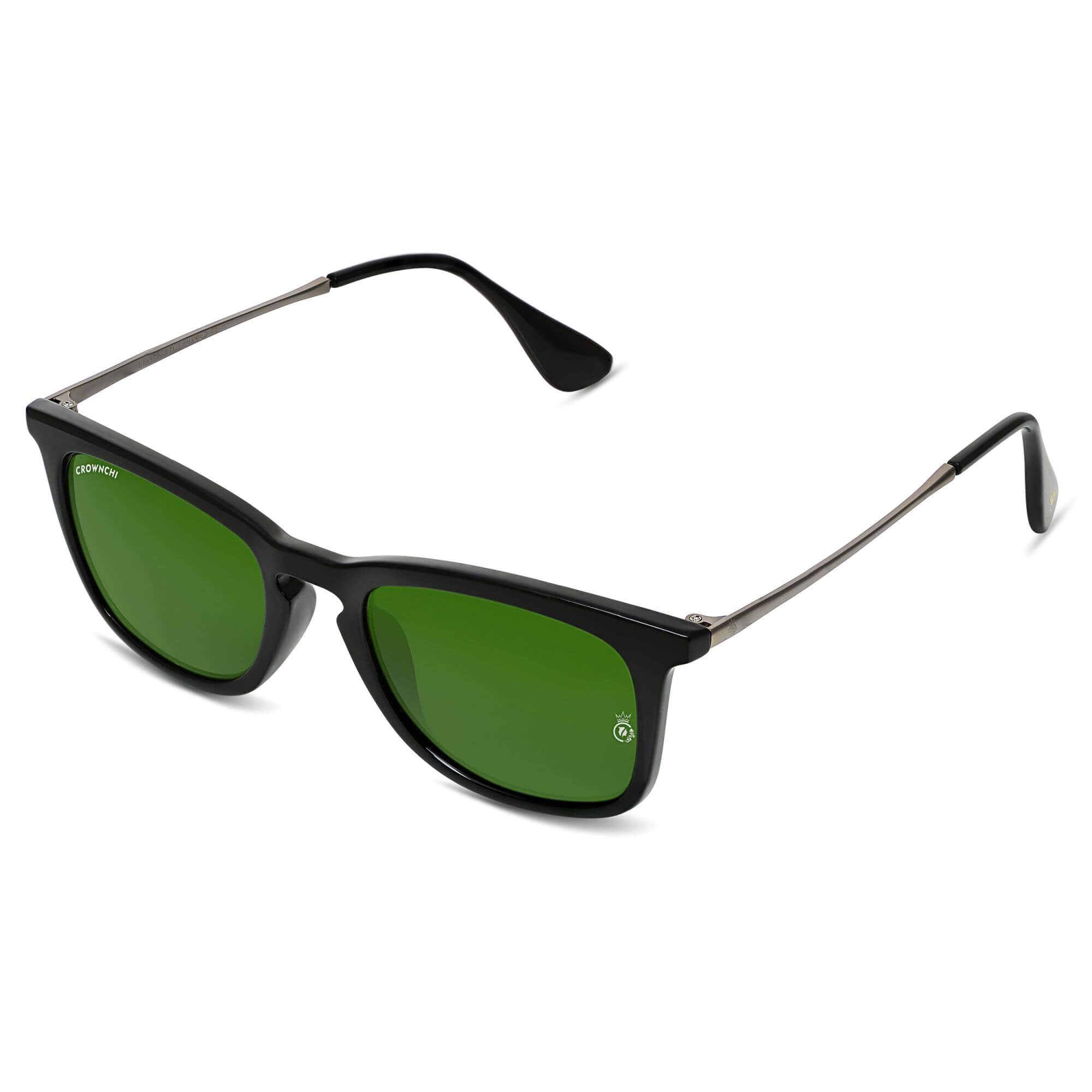 Sparrow Black Green Square Edition Sunglasses