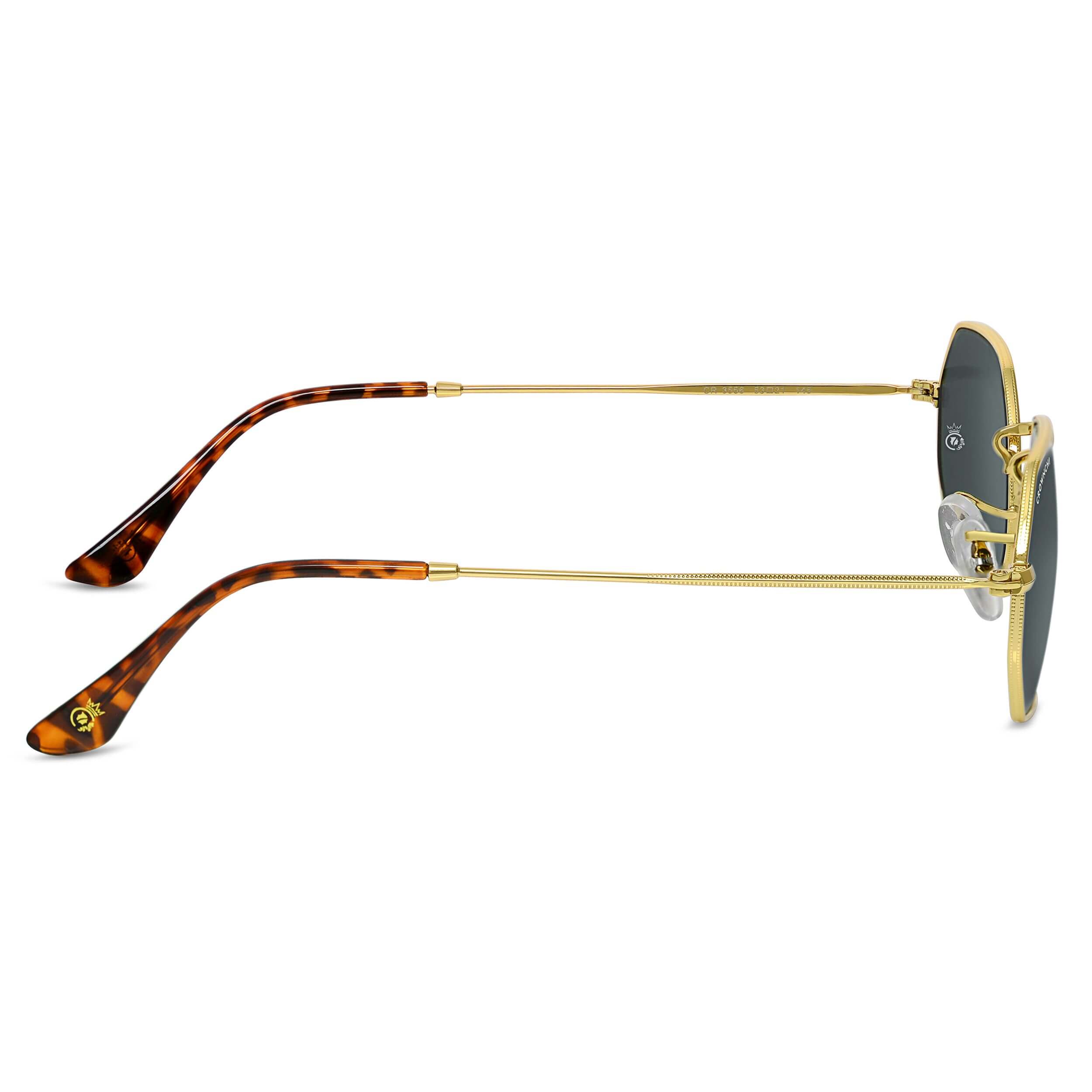 Marcus Gold Black Rectangle Edition Sunglasses