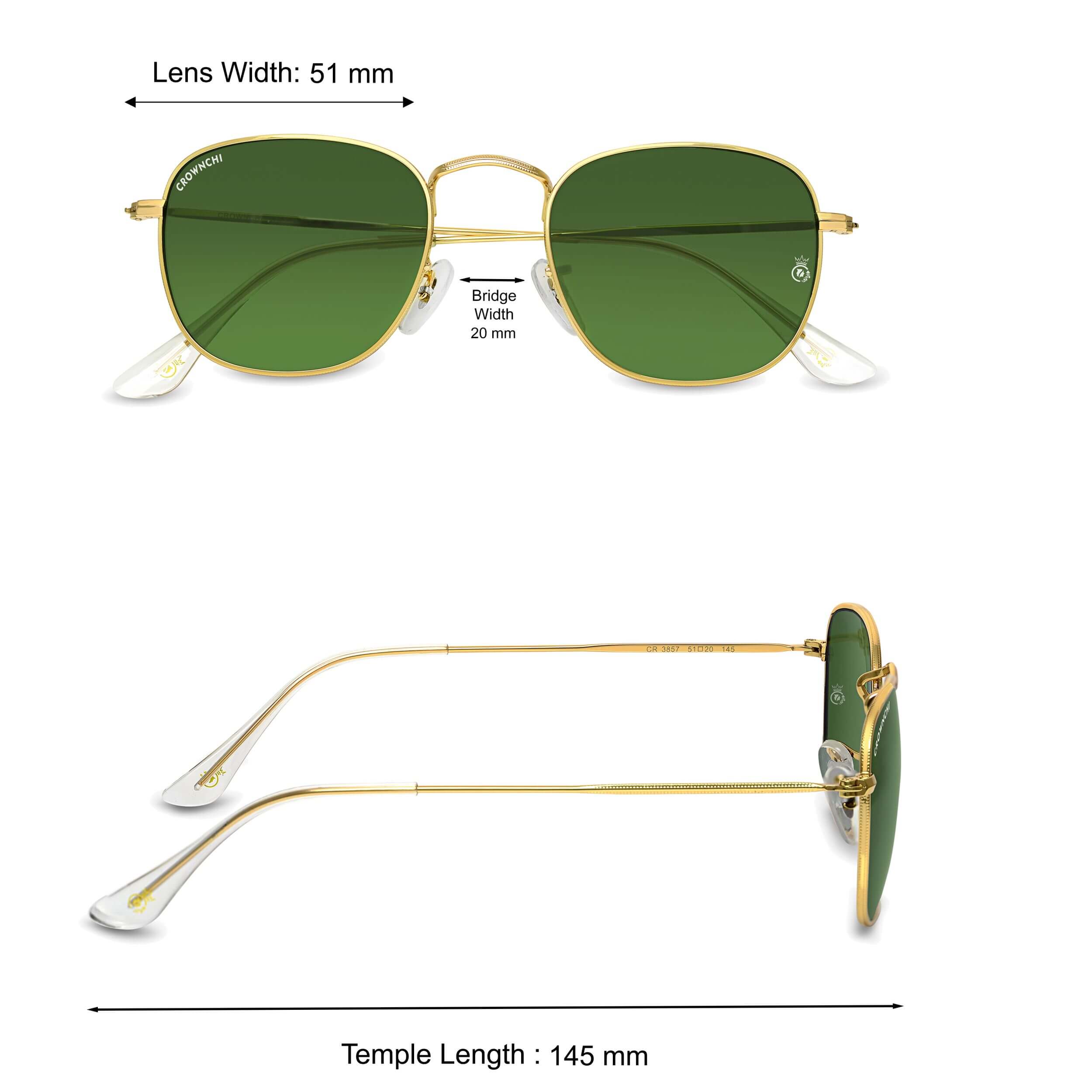 Lucas Gold Green Round Edition Sunglasses