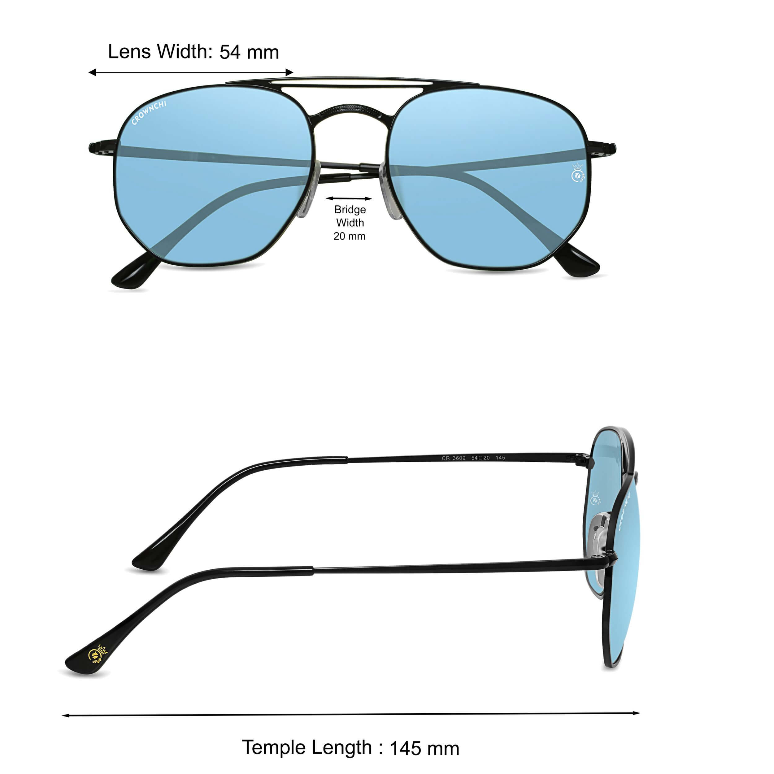 Moscow Black Blue Round Edition Sunglasses